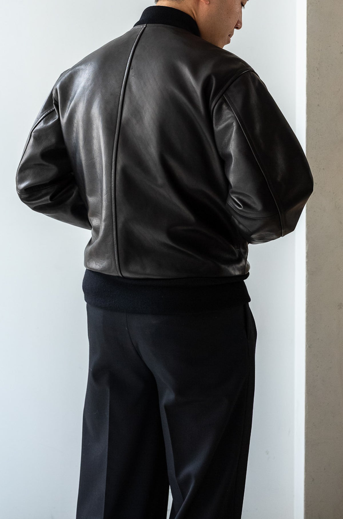 Horsehide Varsity Blouson 〈NOIR〉
