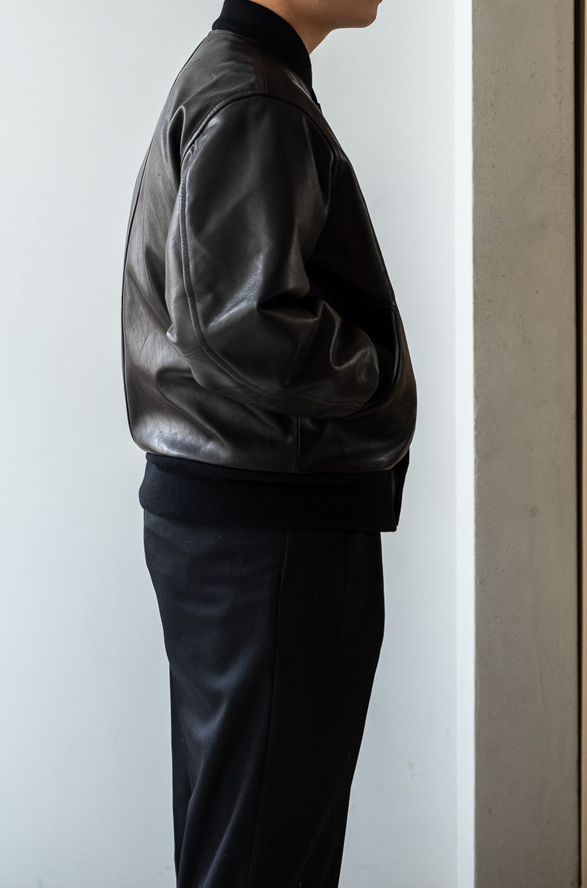 Horsehide Varsity Blouson 〈NOIR〉