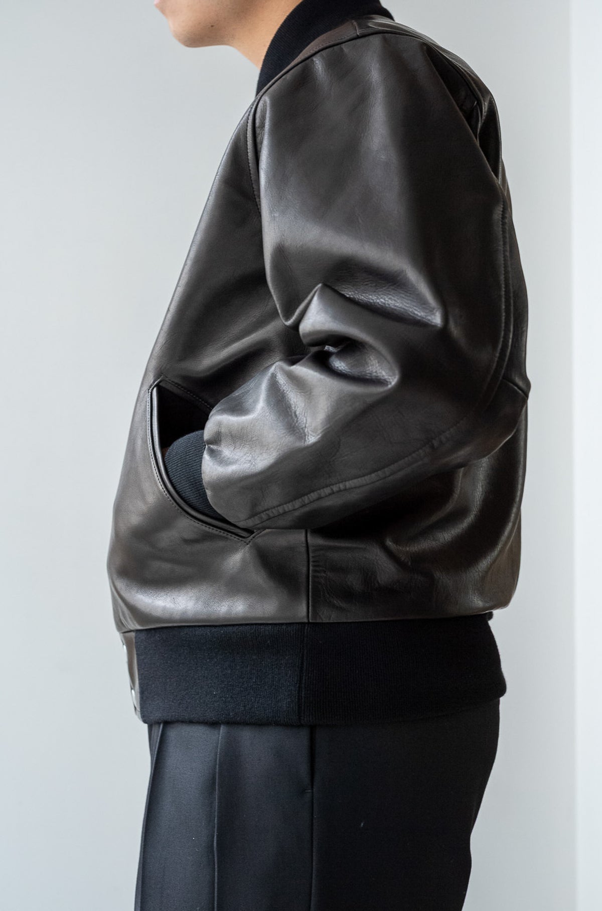 Horsehide Varsity Blouson 〈NOIR〉