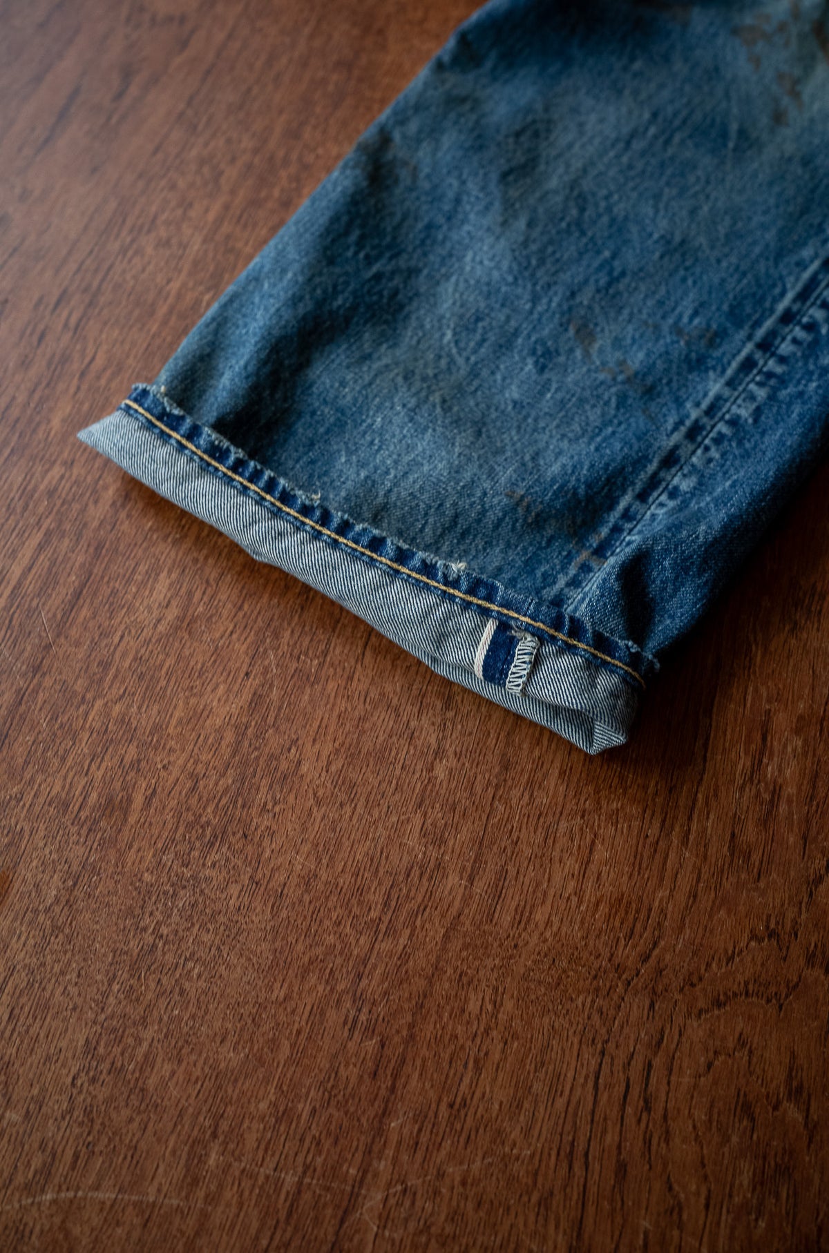 Denim Flare Trousers - CRASH & REPAIR 〈SHADOW INDIGO〉
