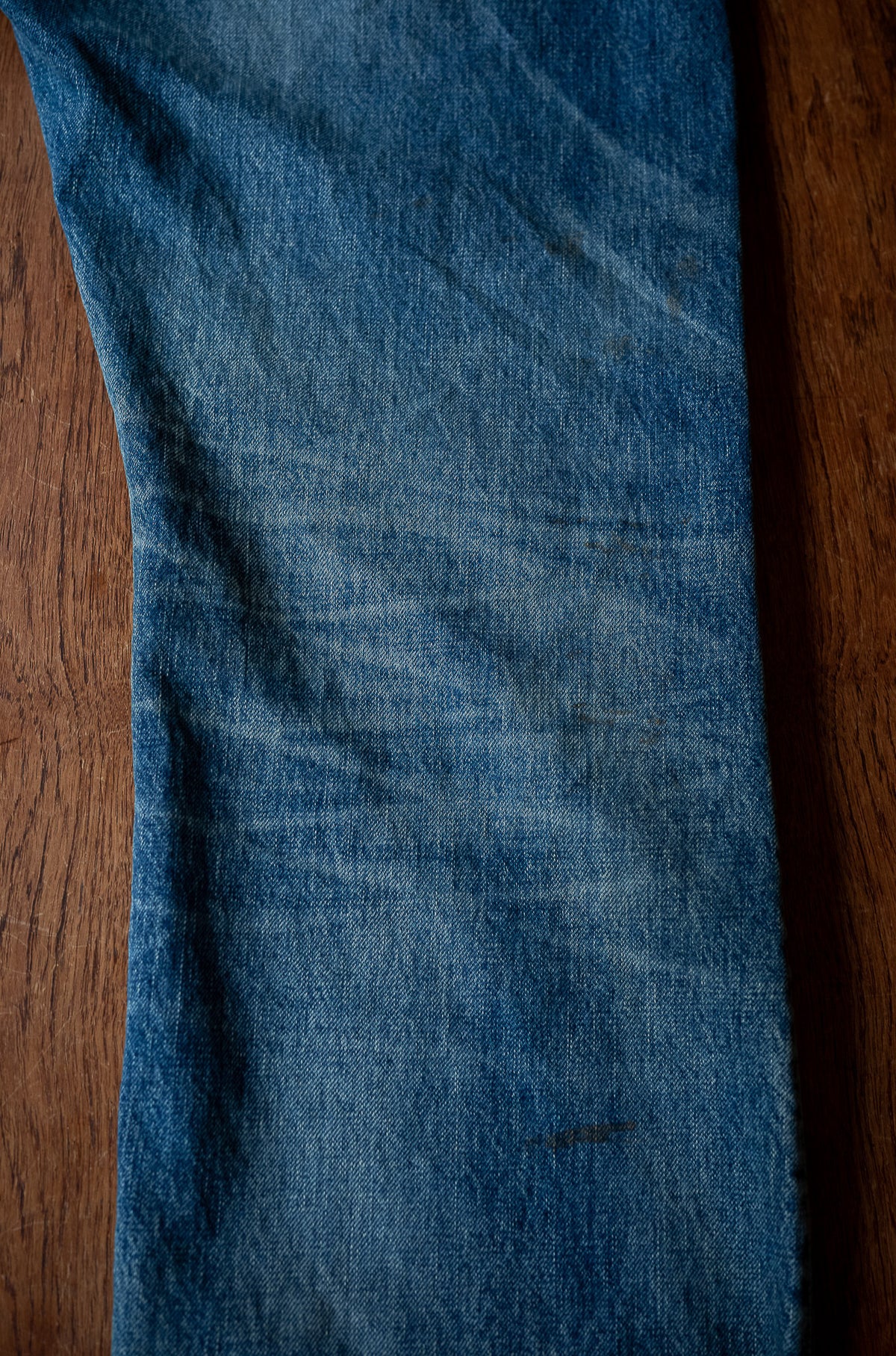 Denim Flare Trousers - CRASH & REPAIR 〈SHADOW INDIGO〉