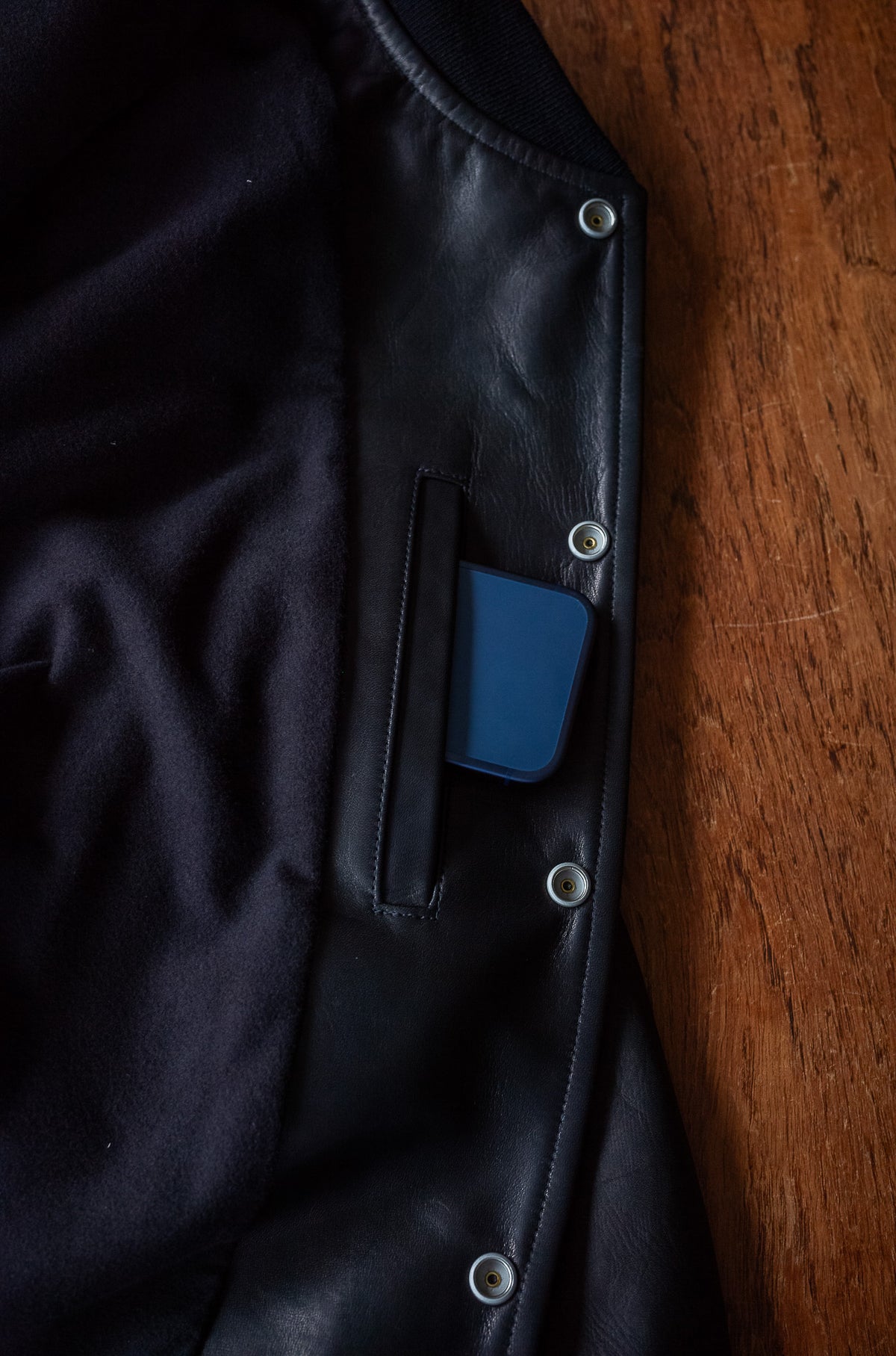 Horsehide Varsity Blouson 〈NOIR〉