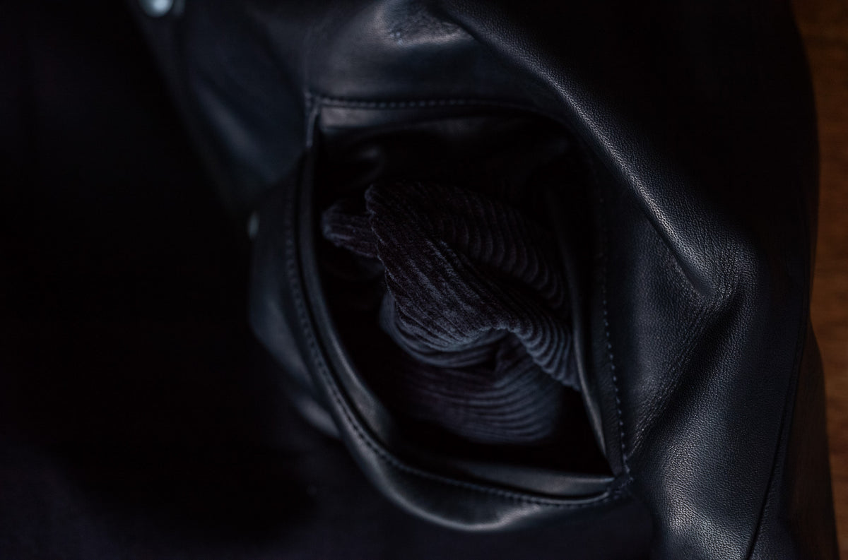 Horsehide Varsity Blouson 〈NOIR〉