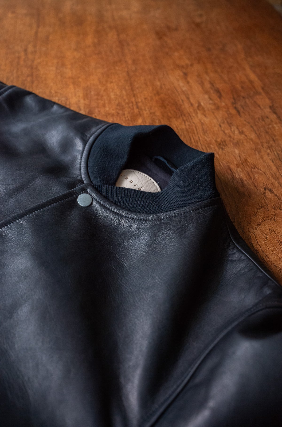 Horsehide Varsity Blouson 〈NOIR〉