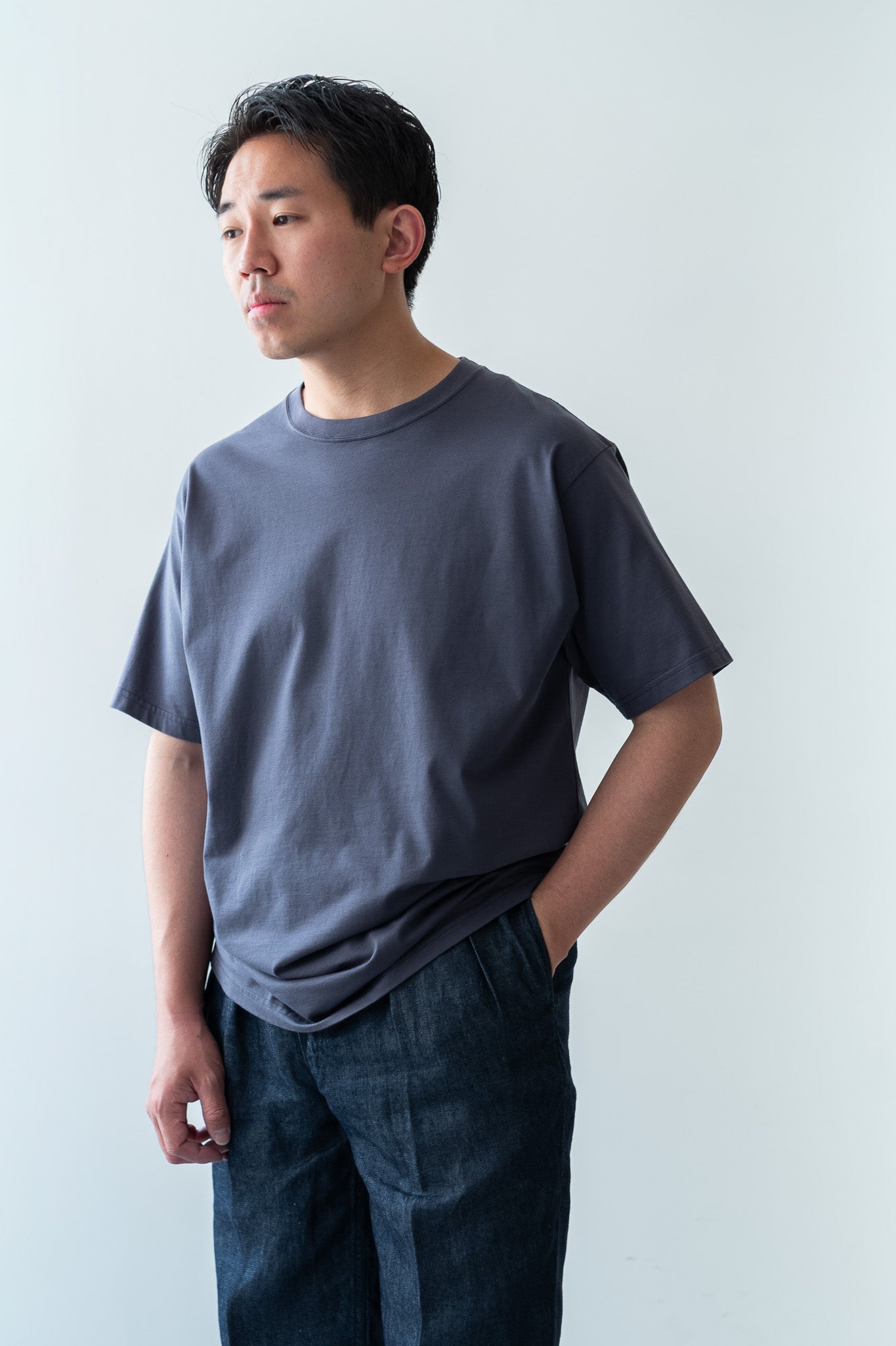 Essential S/S Tee 〔GRAY〕