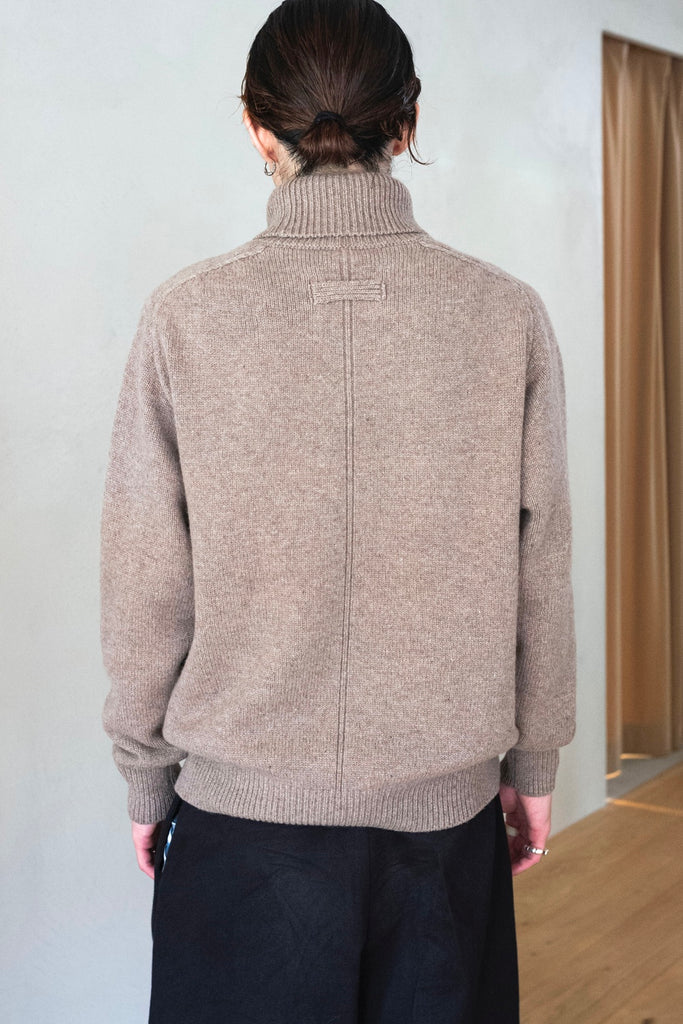 EXTRA FINE WOOL WARM KNIT TURTLE NECK LS