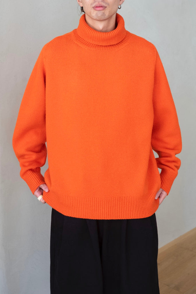 EXTRA FINE WOOL WARM KNIT TURTLE NECK LS