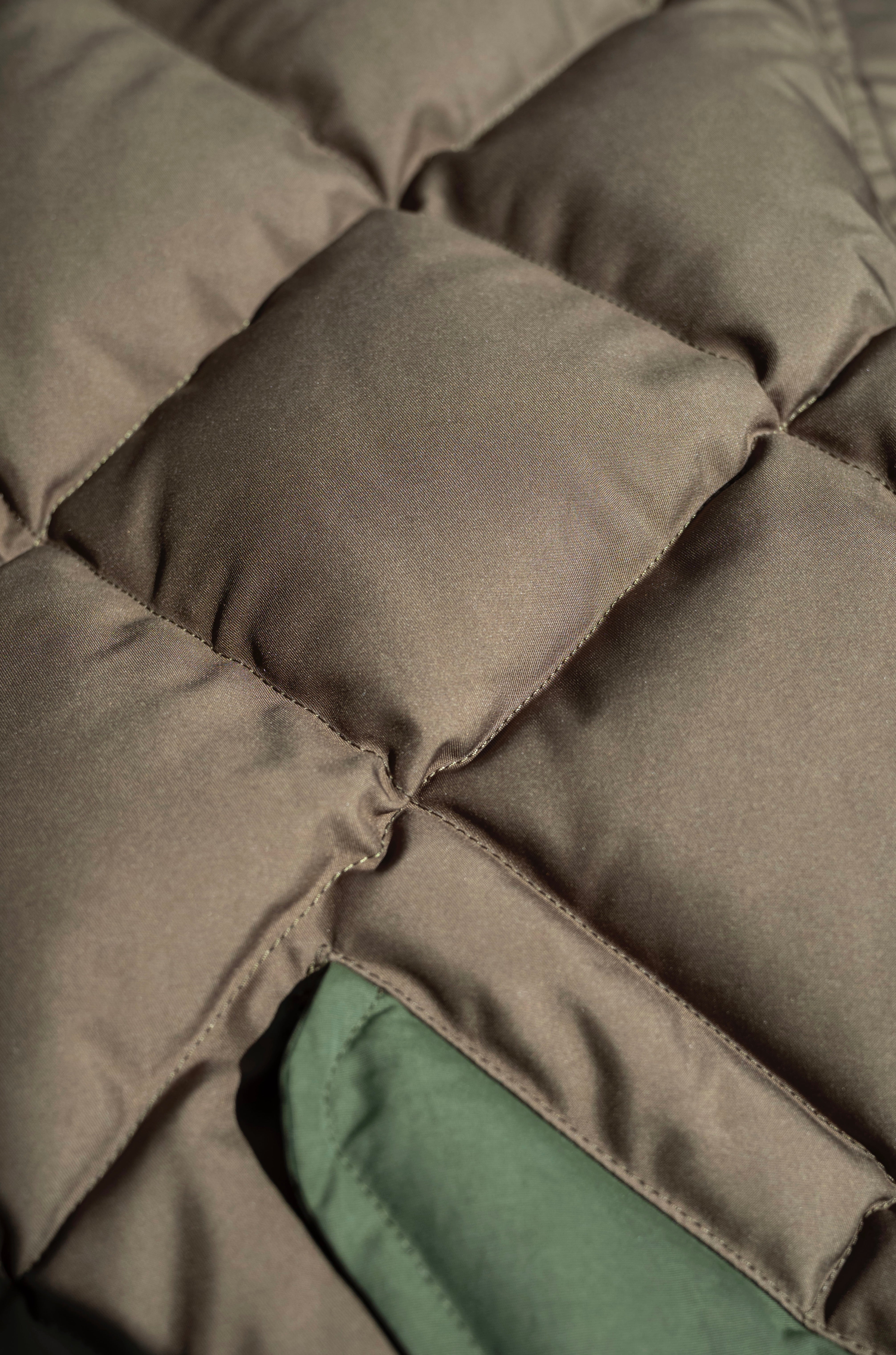 Nylon Quilted Down Jacket〔KHAKI〕