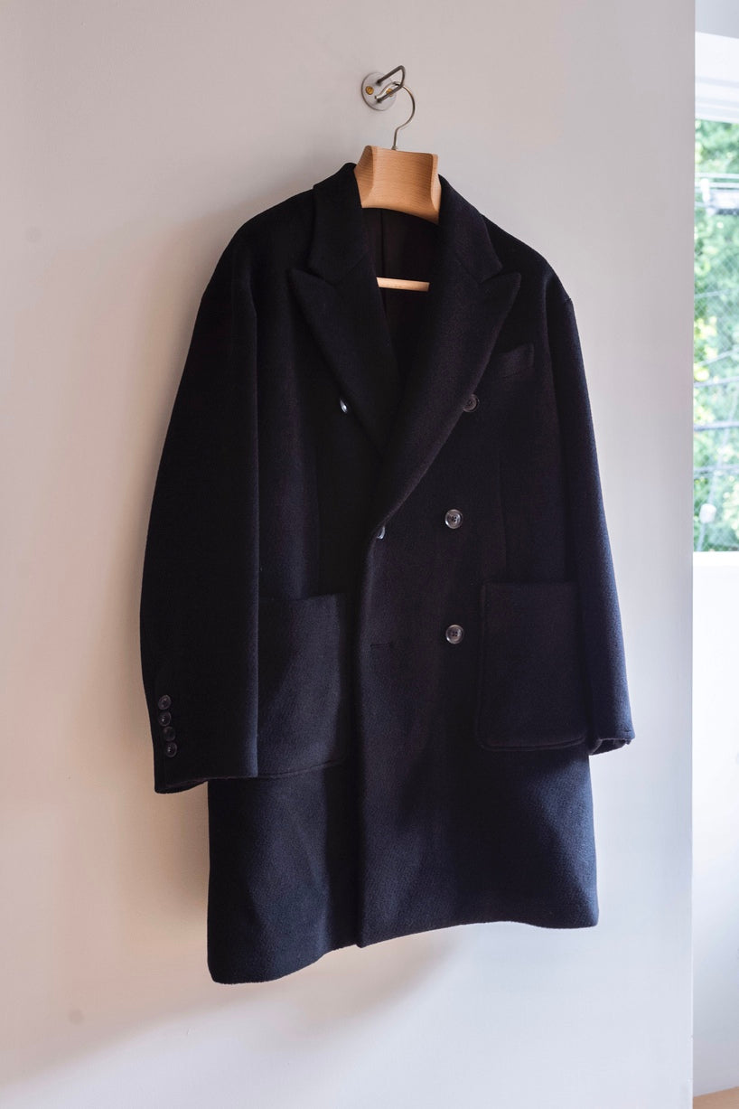 Pile Double Half Coat 〔BLACK〕