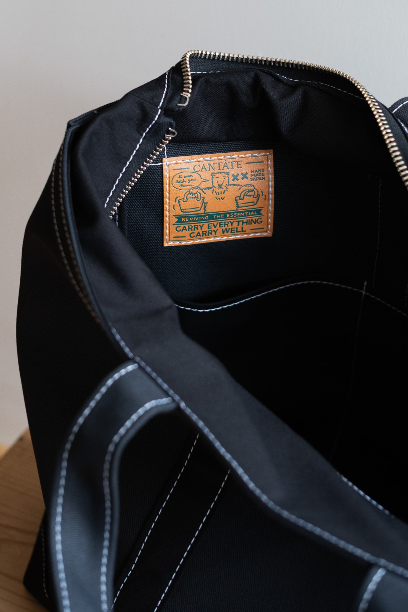Enough Space Bag-LARGE〔BLACK×BLACK〕