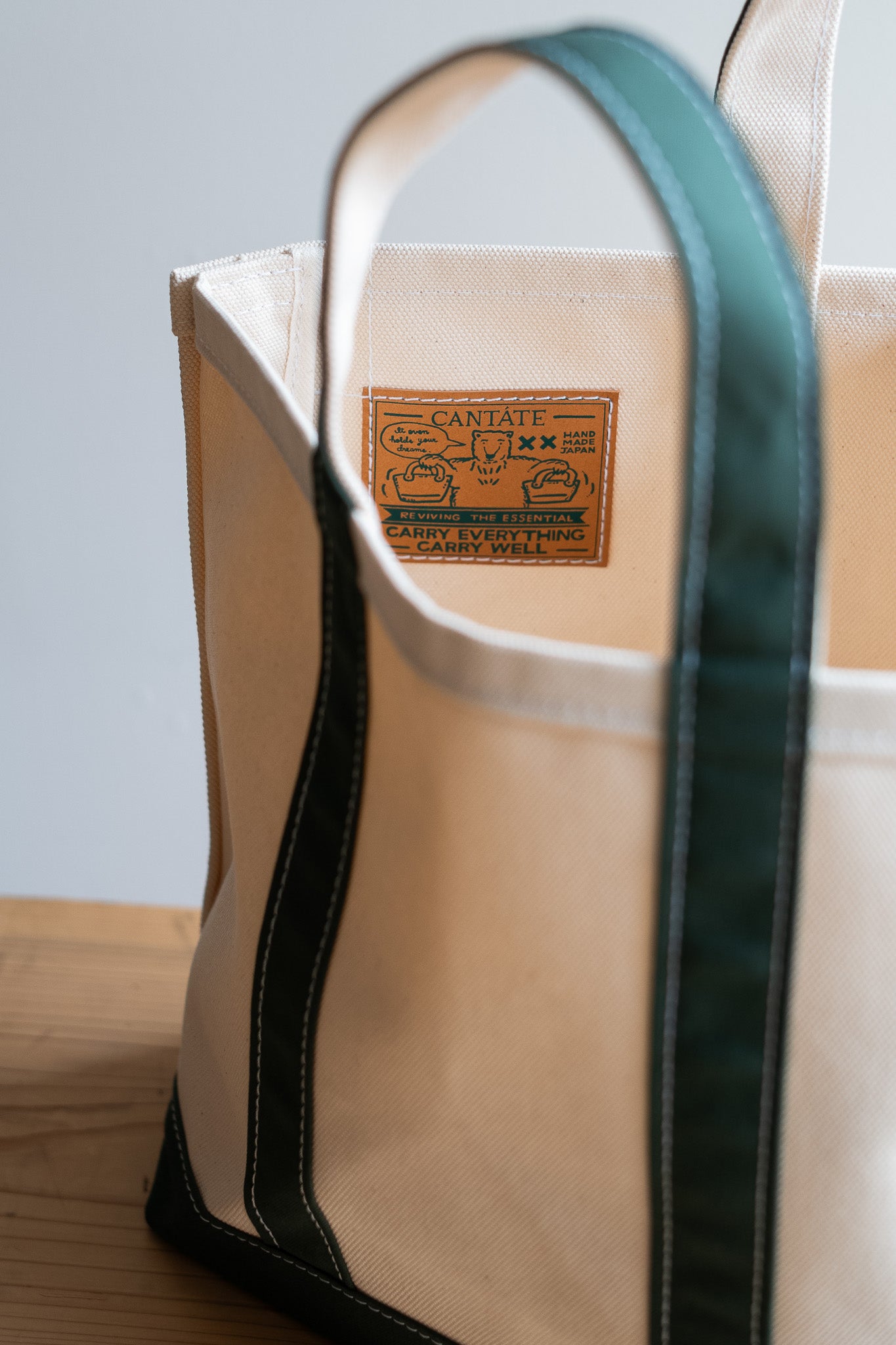 Enough Space Bag-SMALL〔NATURAL×GREEN〕