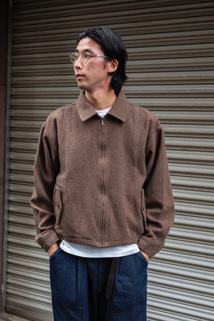 WOOL ZIP BLOUSON