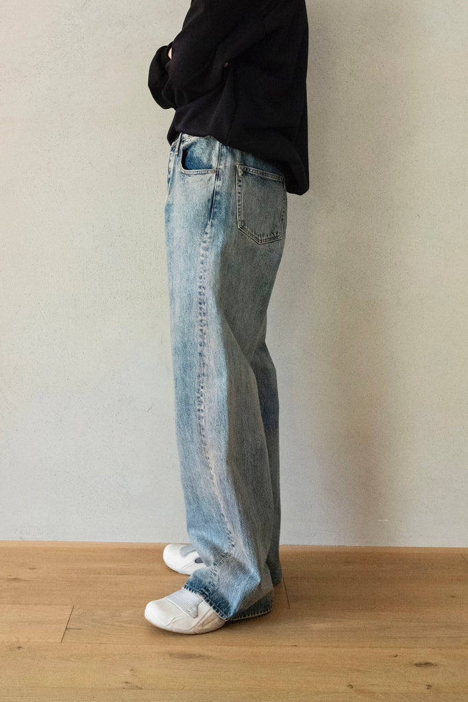 TWIST SEAM BAGGY VINTAGE DENIM JEANS