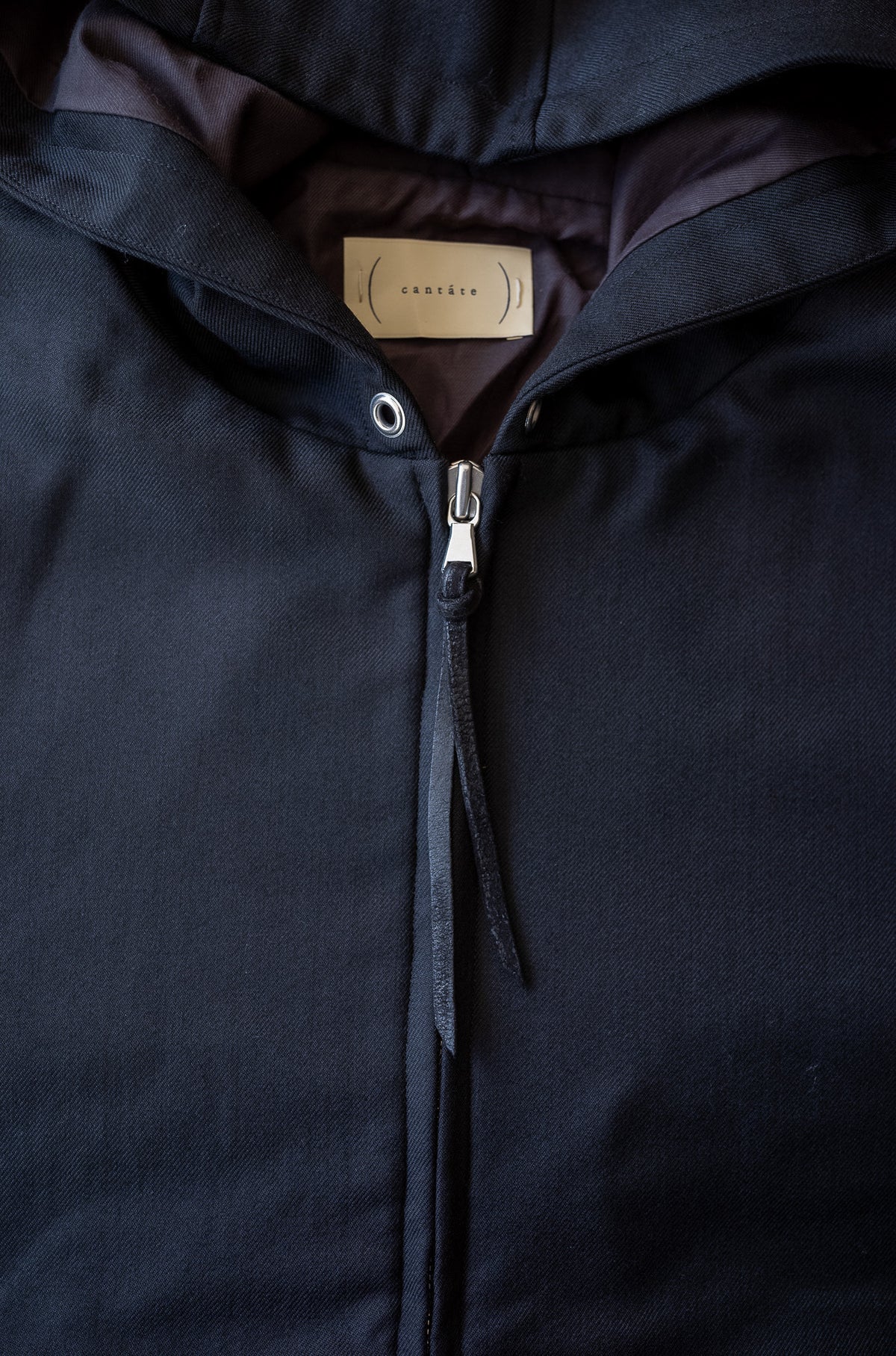 Double Cloth Hooded Jacket 〈NOIR〉