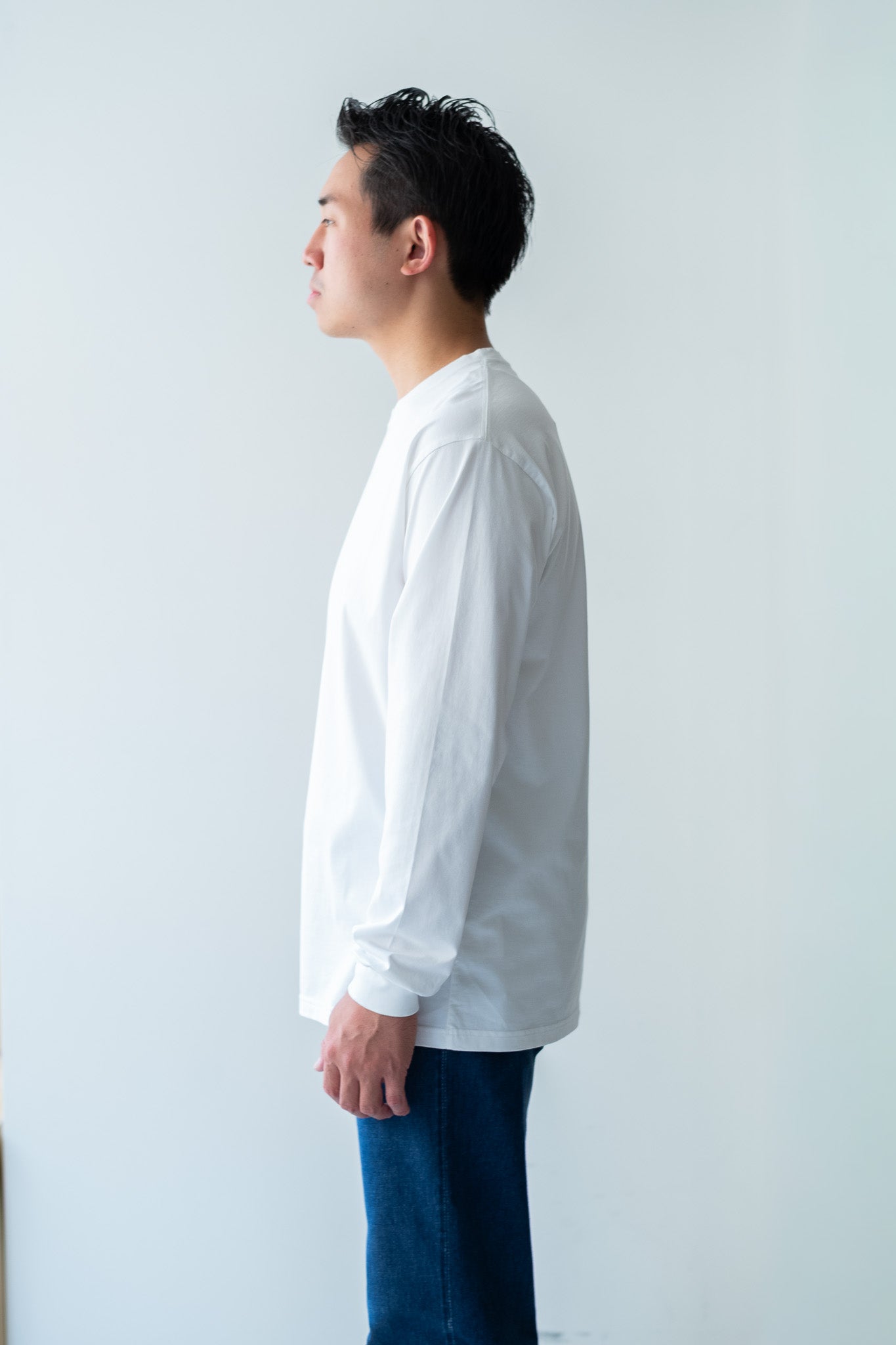 Essential L/S Tee 〔WHITE〕
