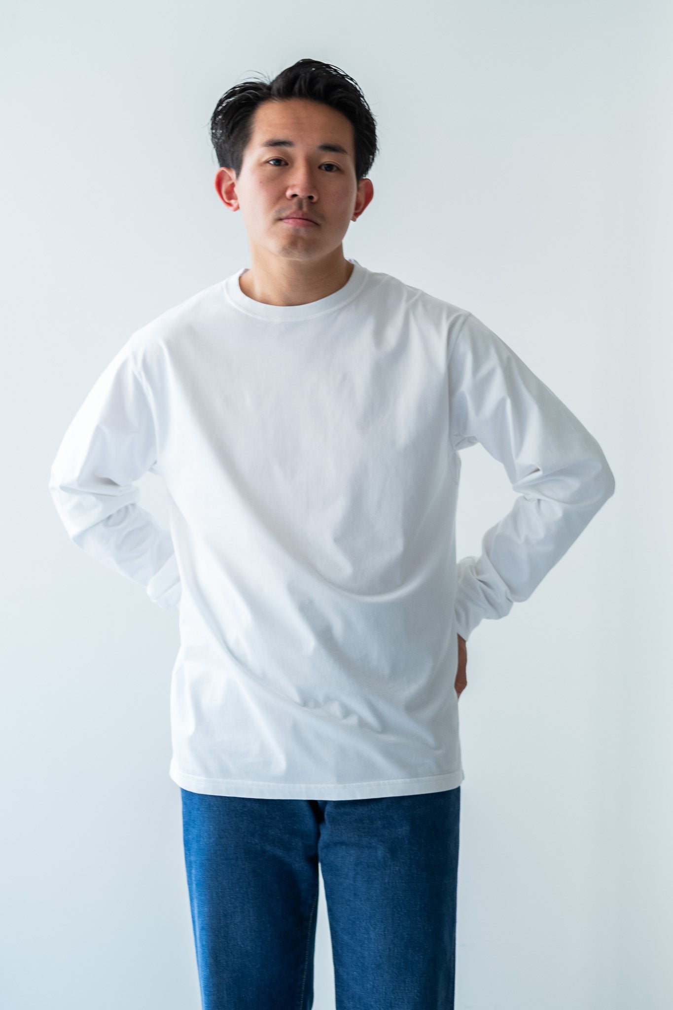 Essential L/S Tee 〔WHITE〕