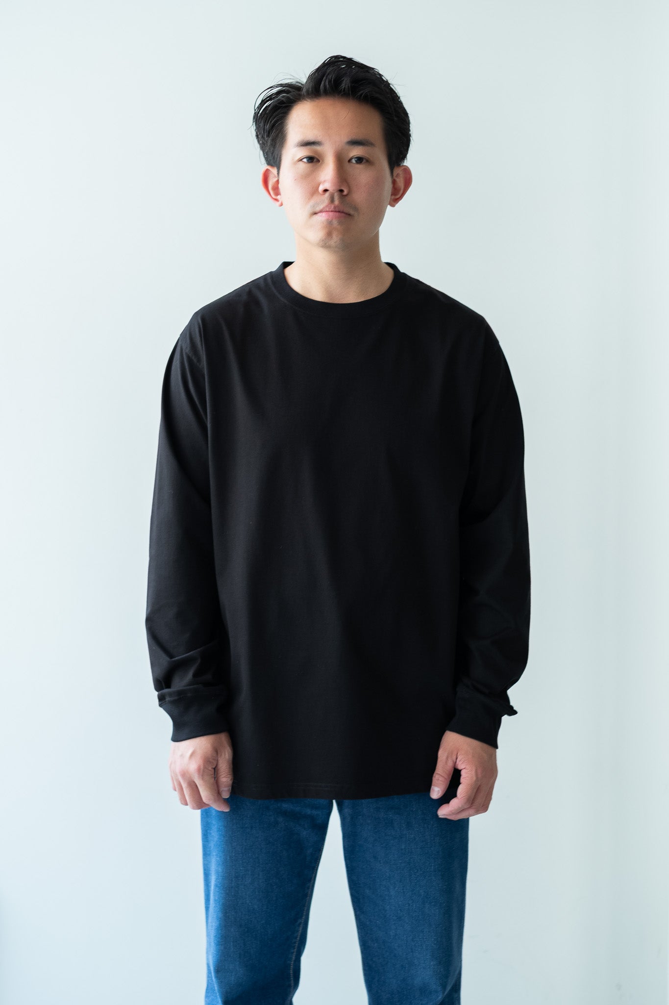 Essential L/S Tee 〔BLACK〕