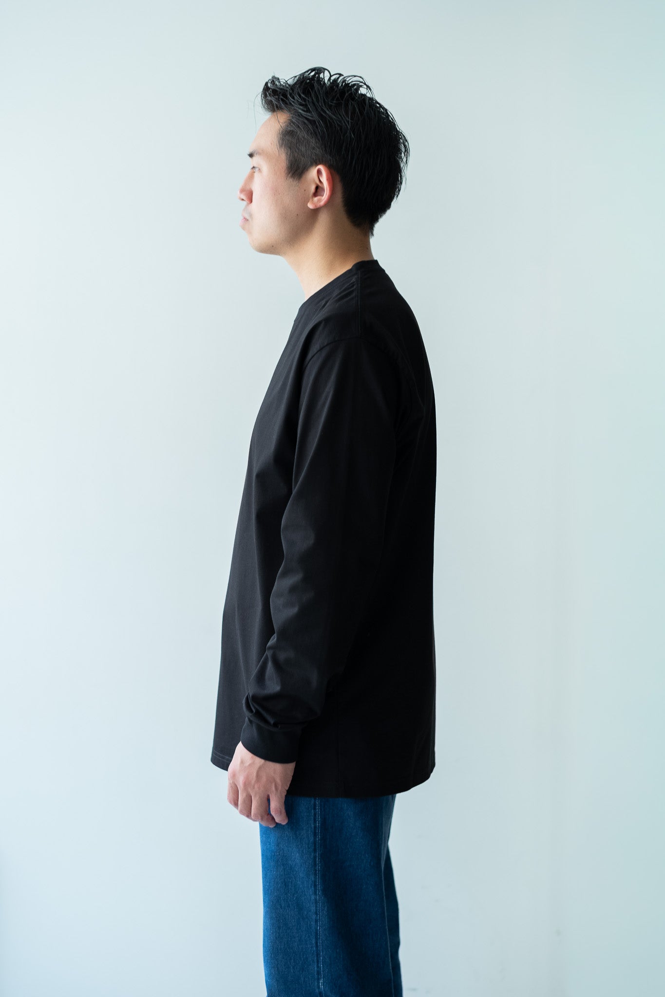 Essential L/S Tee 〔BLACK〕