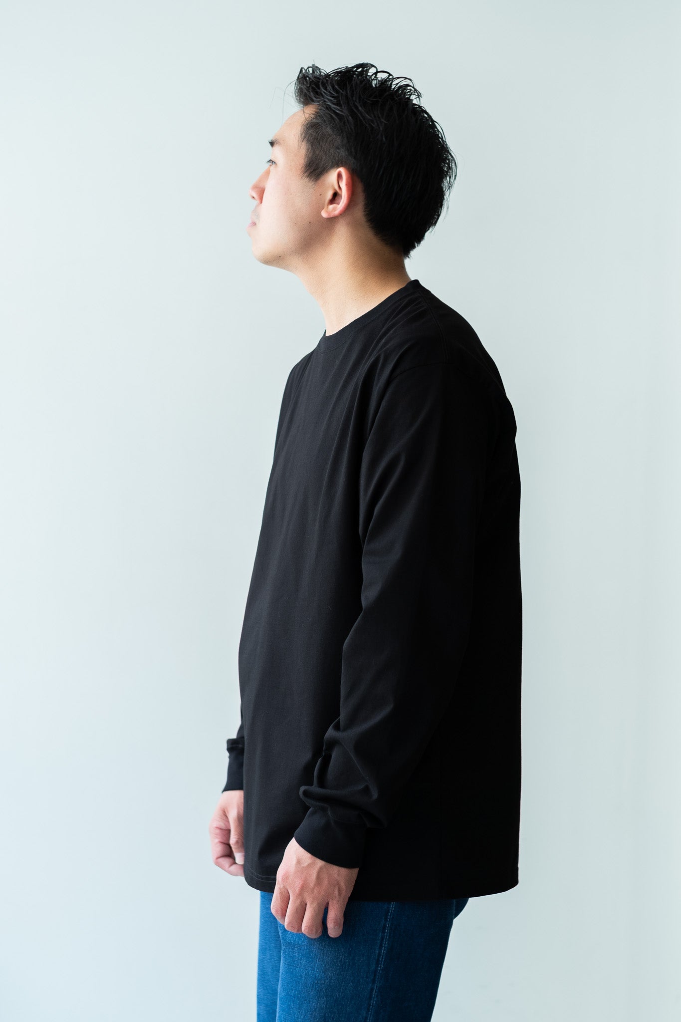 Essential L/S Tee 〔BLACK〕