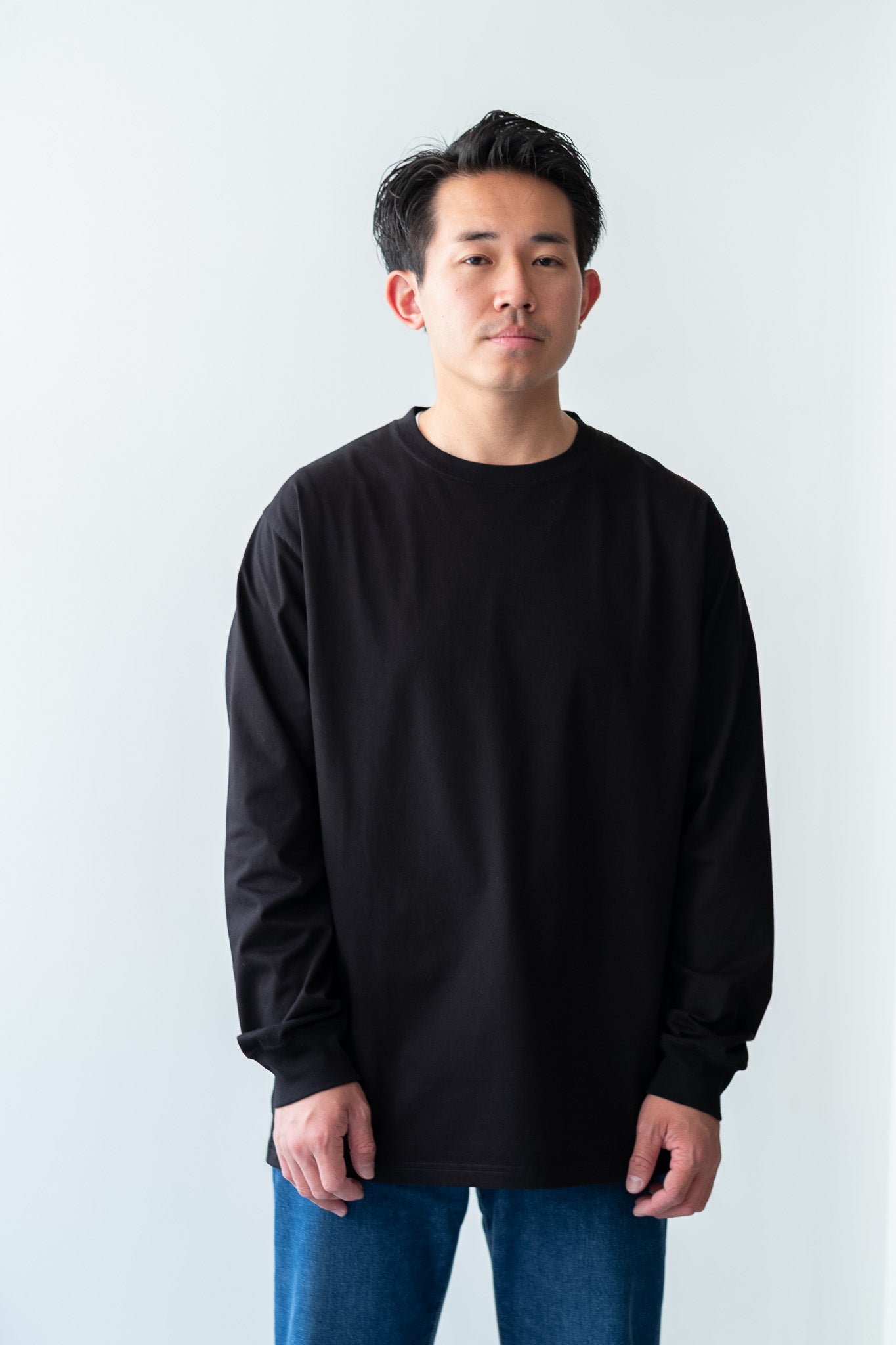 Essential L/S Tee 〔BLACK〕
