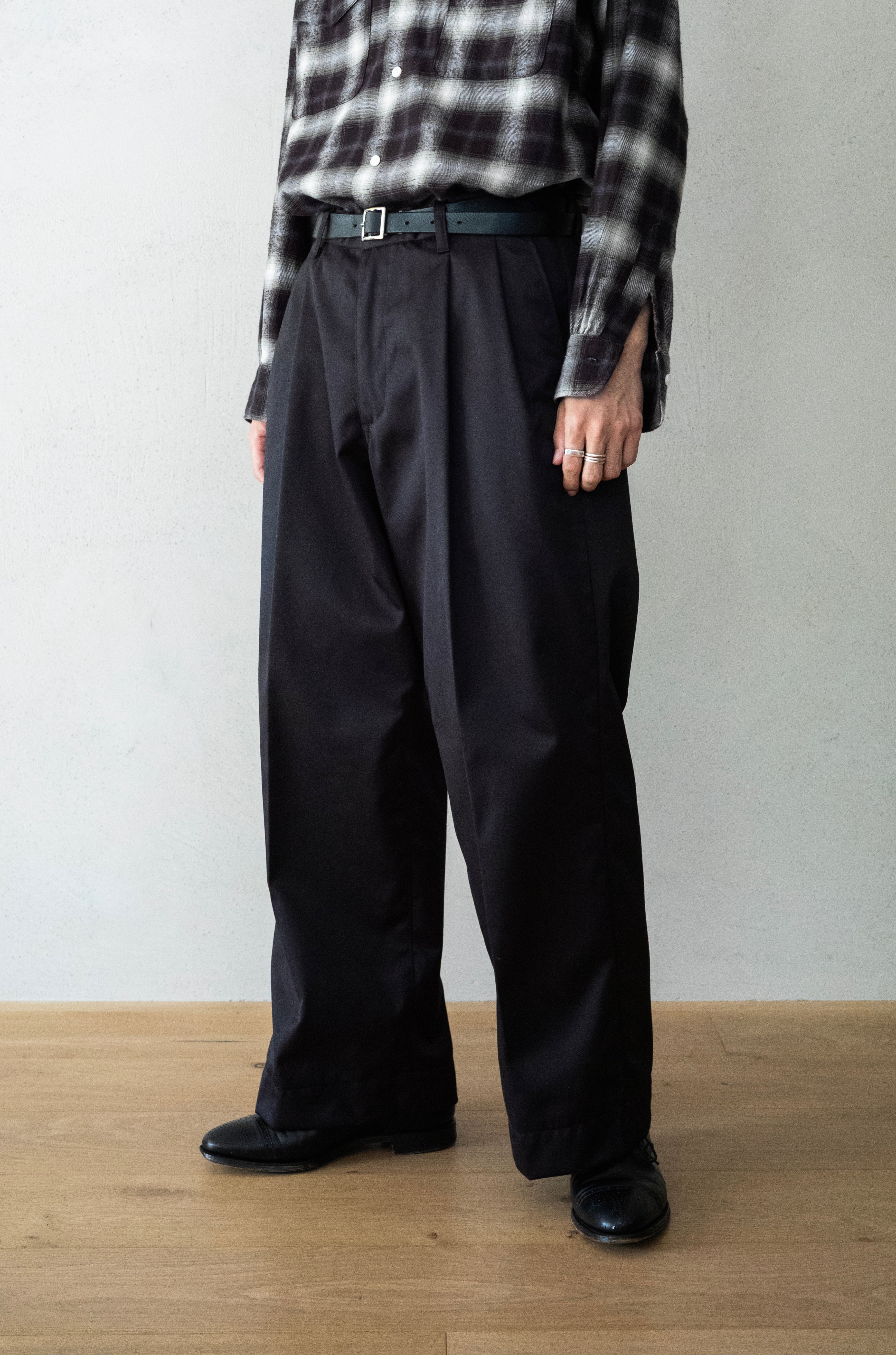EX WIDE TROUSERS 〔BLACK〕