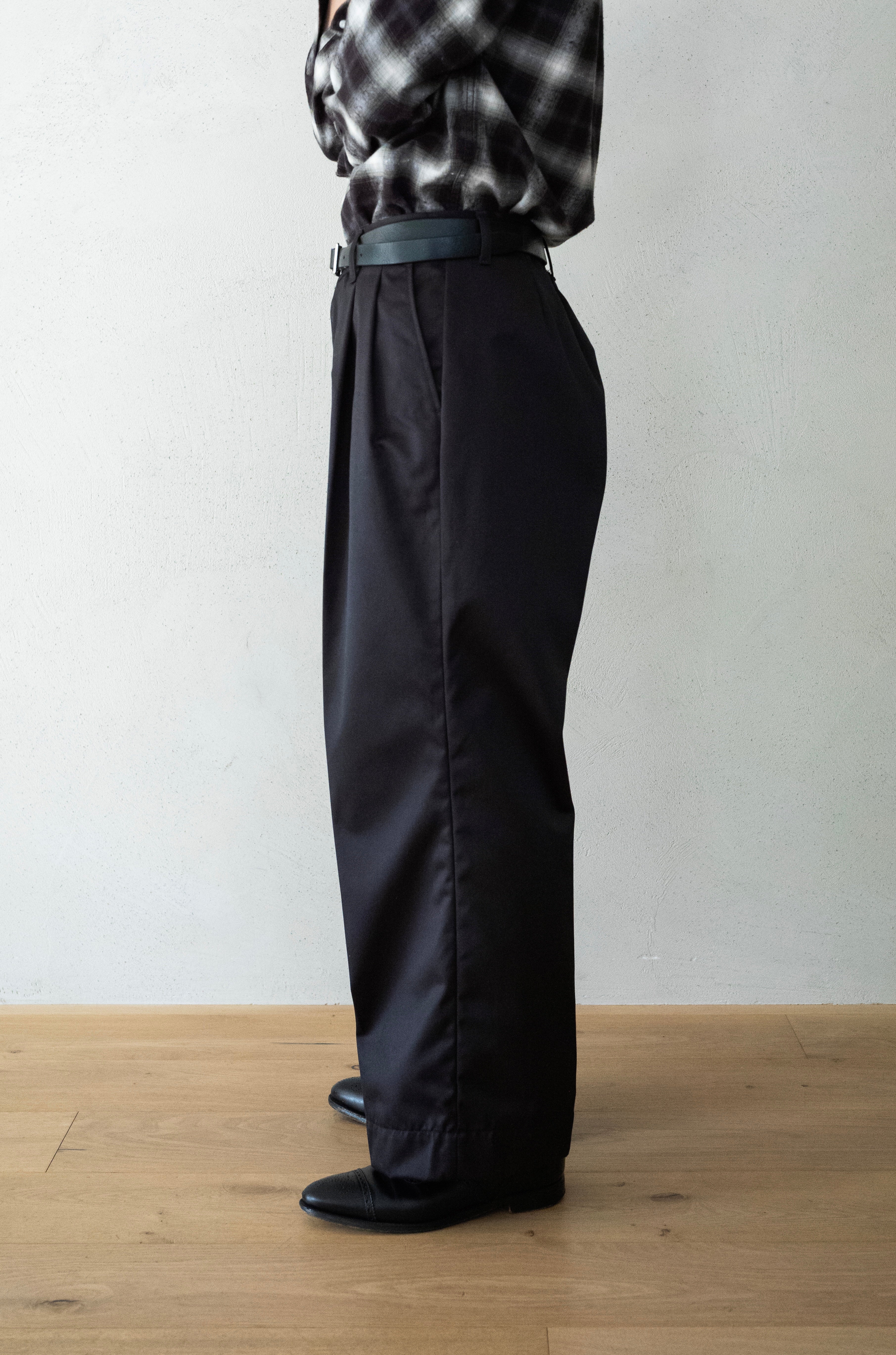 EX WIDE TROUSERS 〔BLACK〕