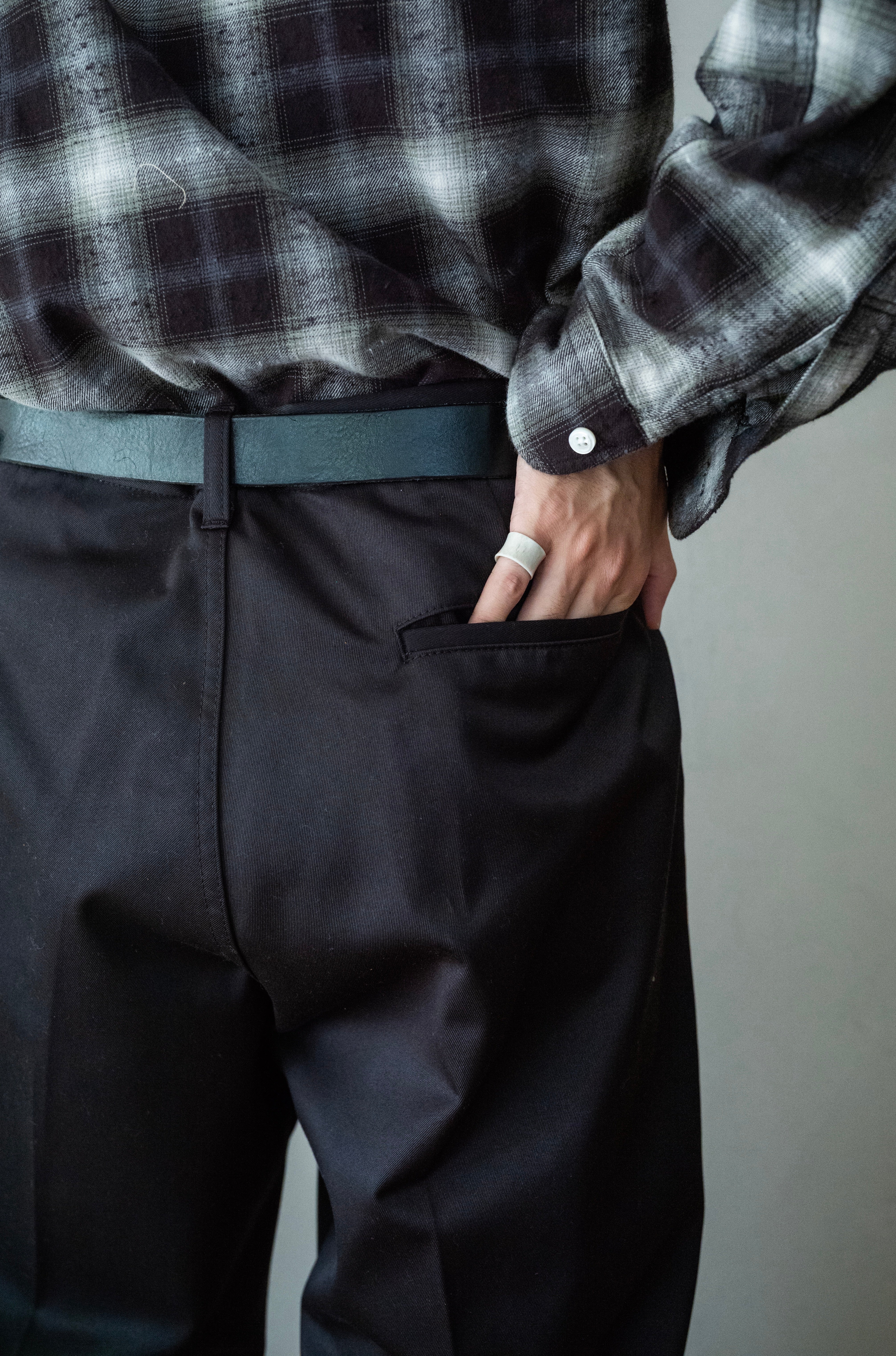 EX WIDE TROUSERS 〔BLACK〕