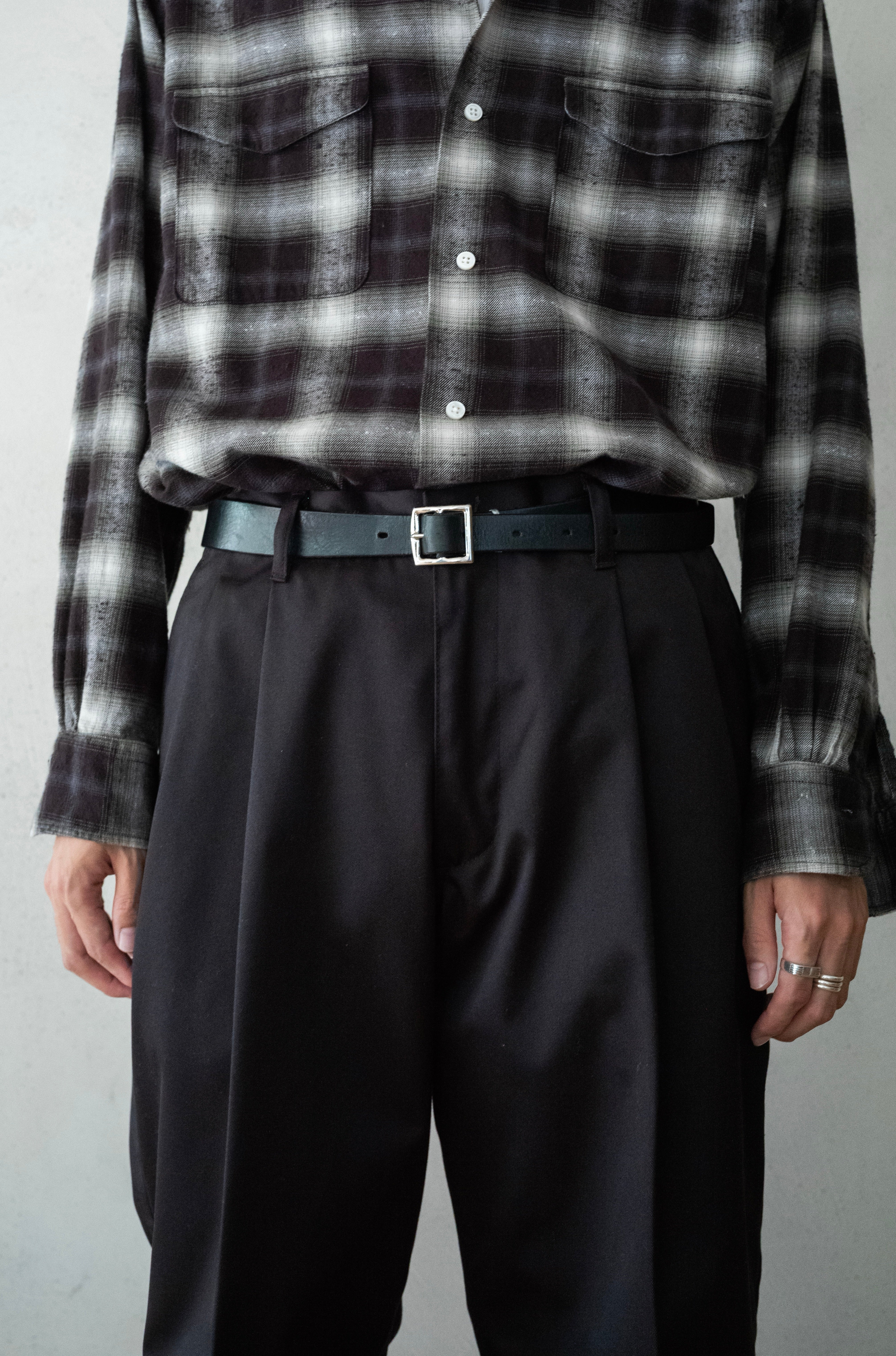 EX WIDE TROUSERS 〔BLACK〕