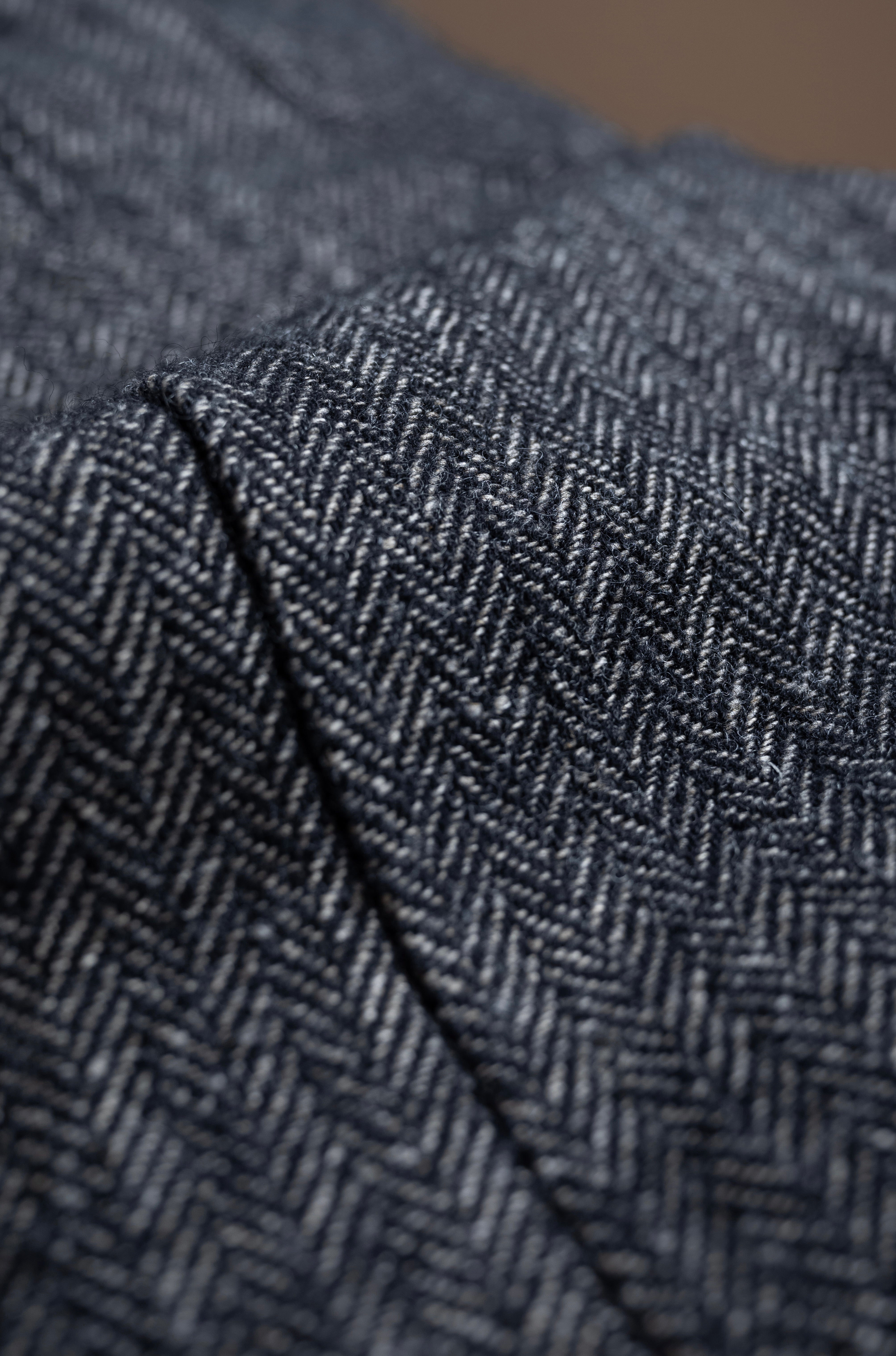 WOOL LINEN UTILITY JACKET 〔BLACK〕