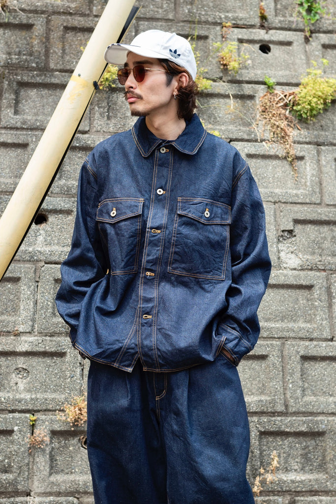 SILK DENIM SHIRT JACKET