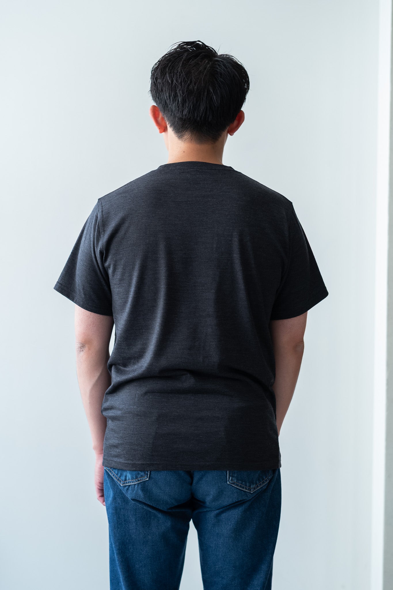 Washable Wool T Shirt 〔C/GRAY〕