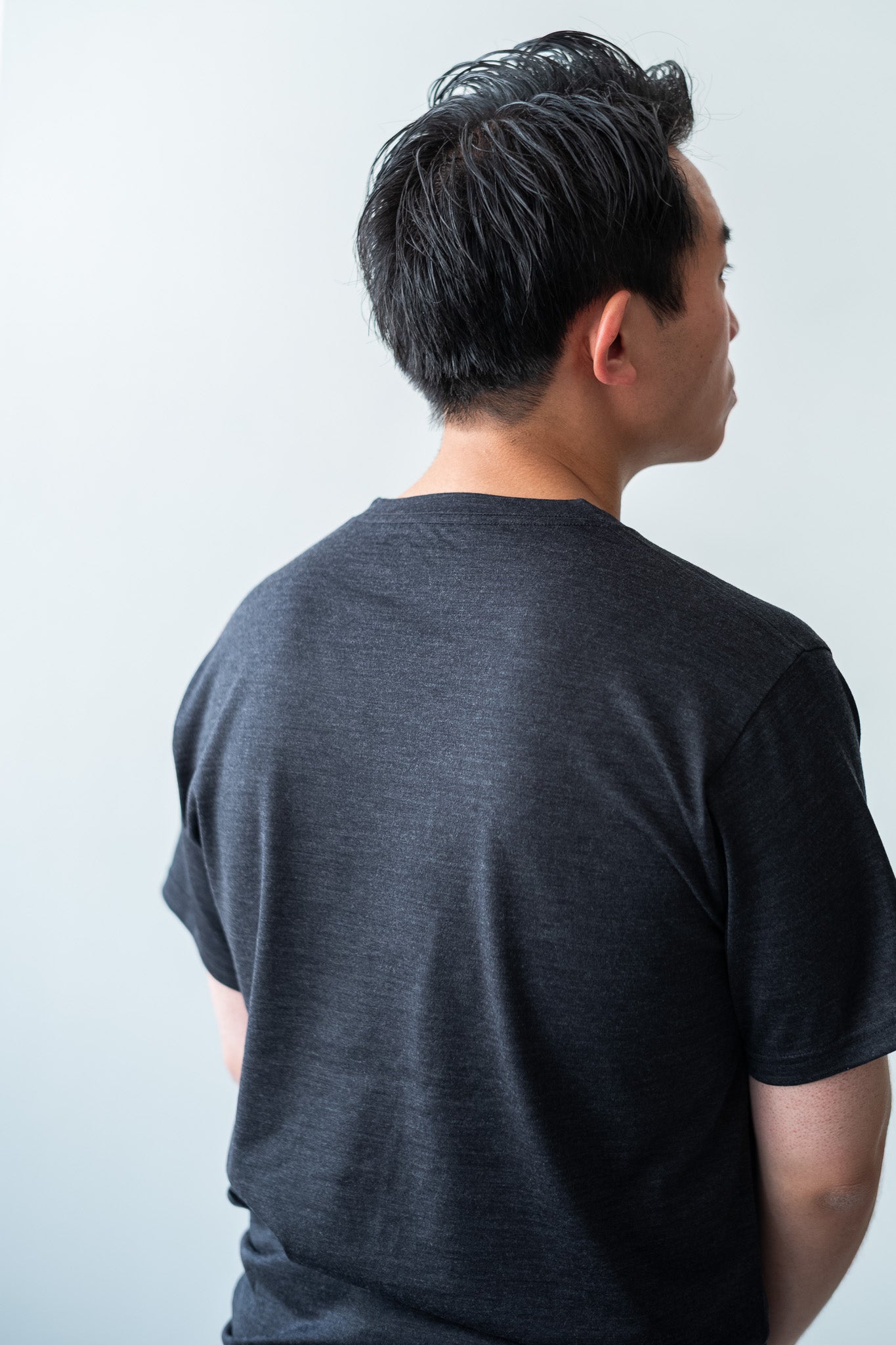 Washable Wool T Shirt 〔C/GRAY〕