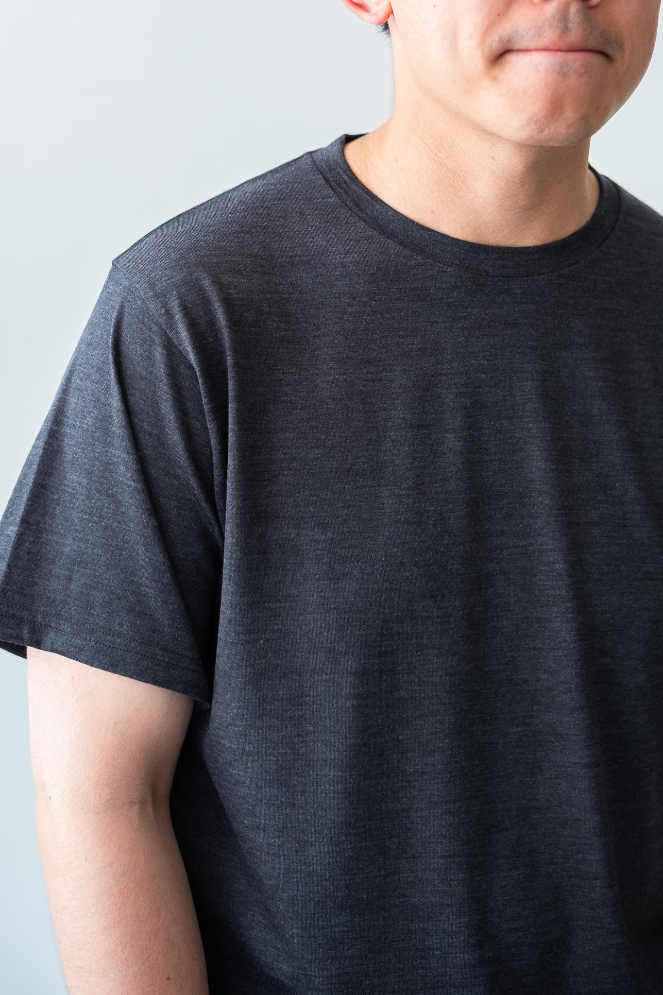 Washable Wool T Shirt 〔C/GRAY〕