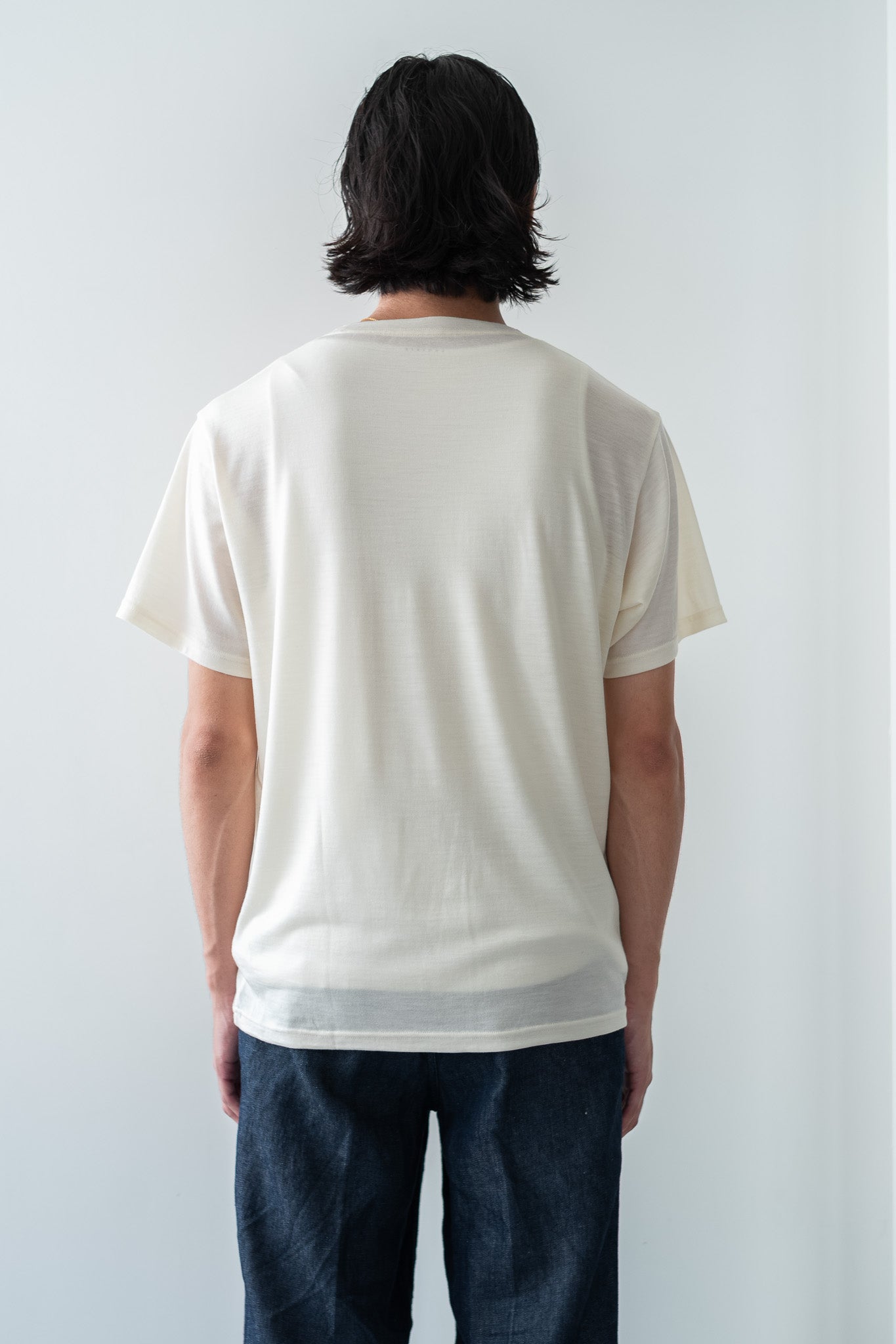 Washable Wool T Shirt〔MILK〕