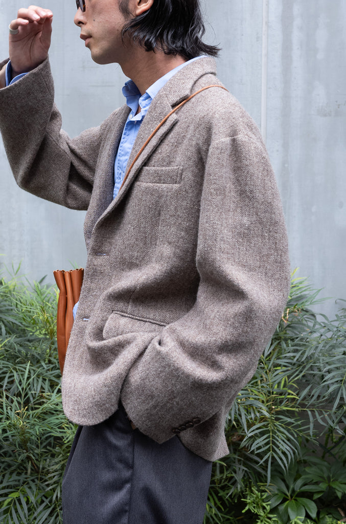 WOOL LINEN UTILITY JACKET 〔BEIGE〕