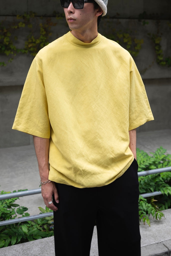 MOCK NECK TEE 〔YELLOW〕