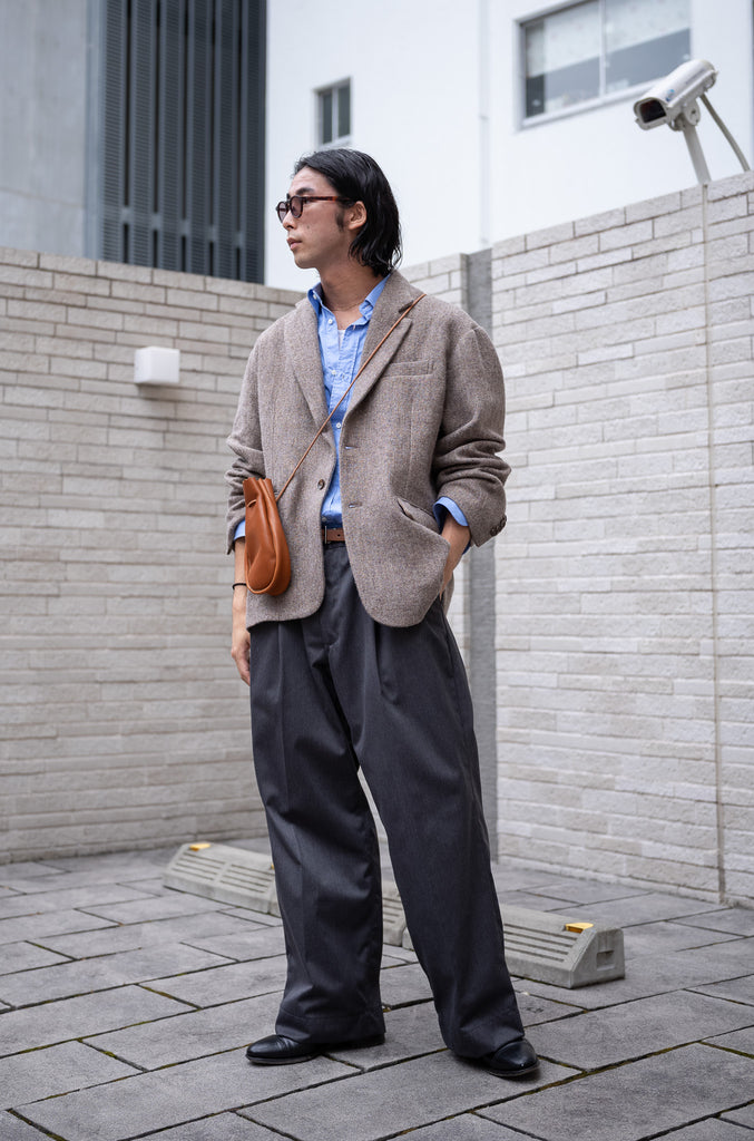 WOOL LINEN UTILITY JACKET 〔BEIGE〕