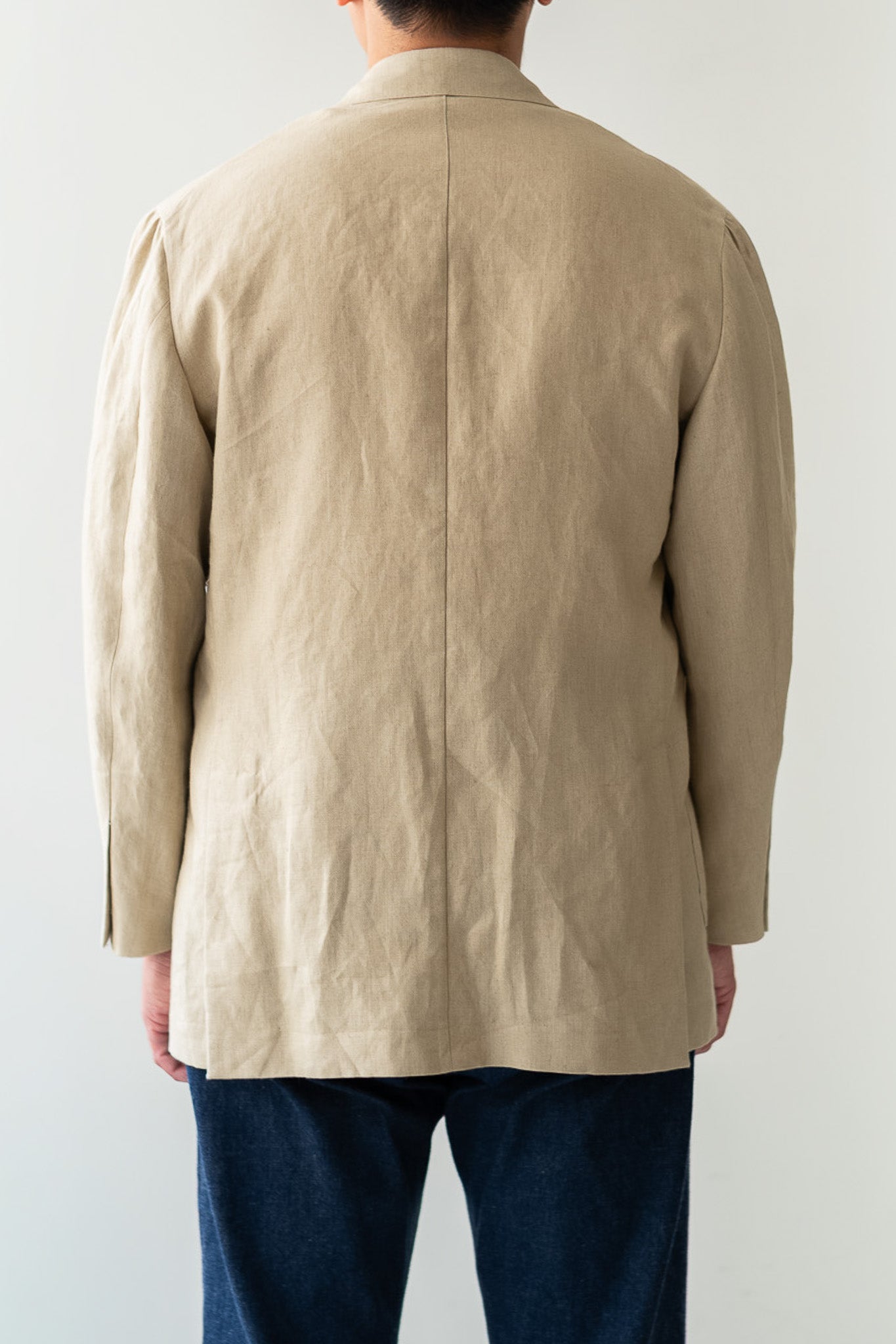 Linen Unstructured Tailored Jacket 〔BEIGE〕