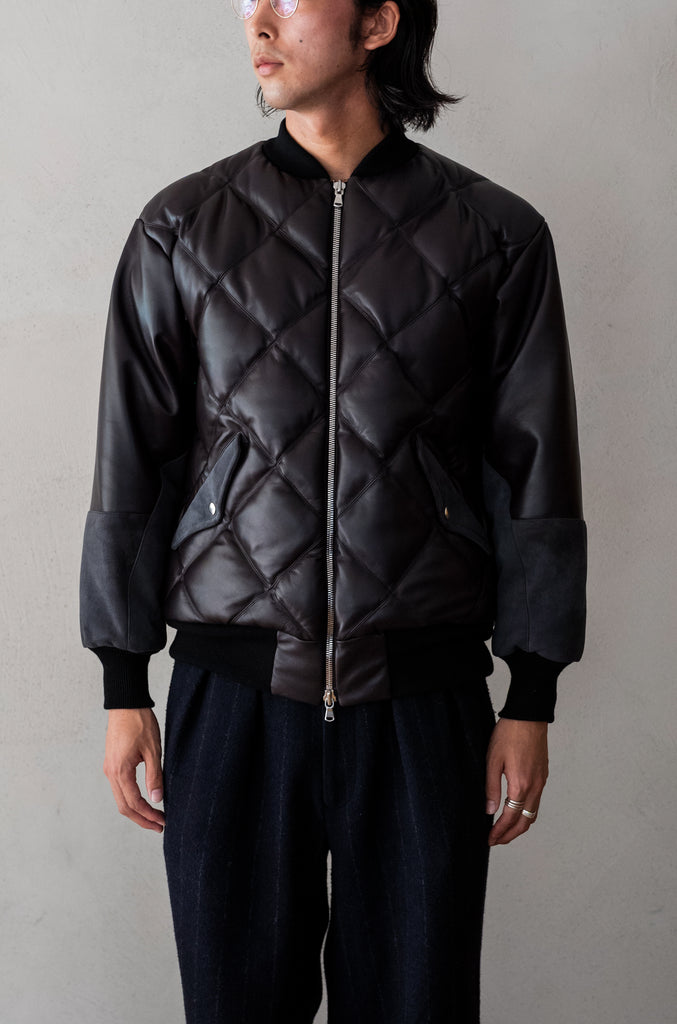 Sheep Skin Quilted Down Jacket
