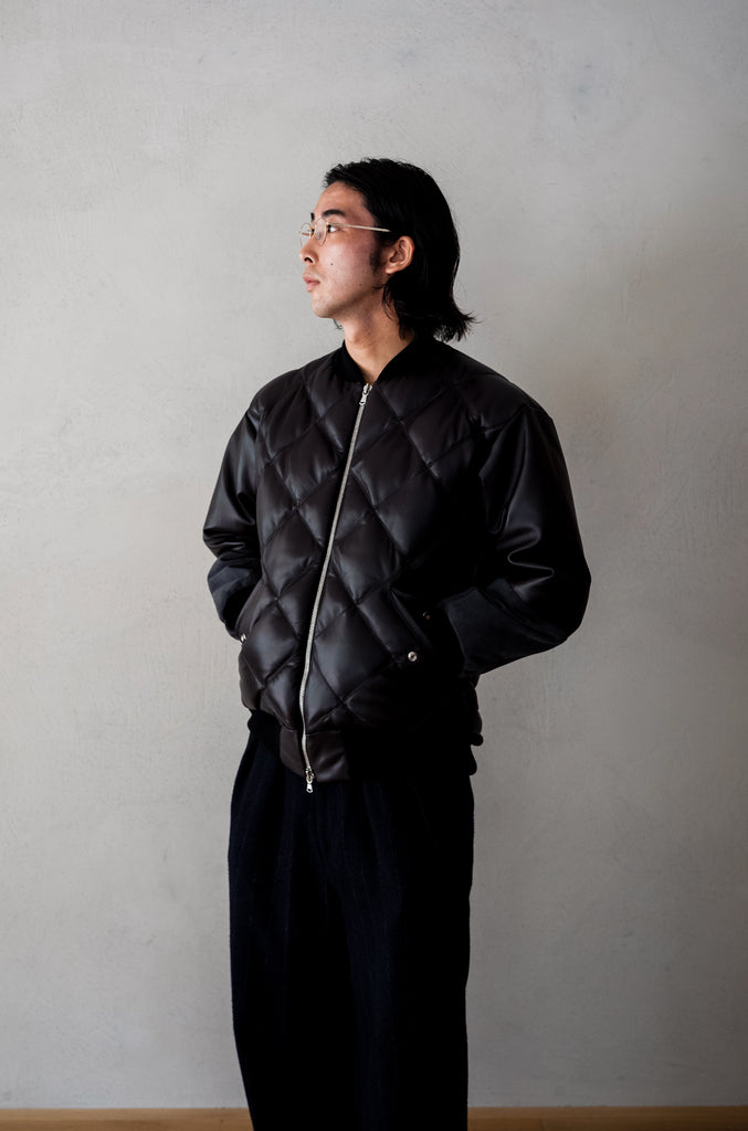 Sheep Skin Quilted Down Jacket