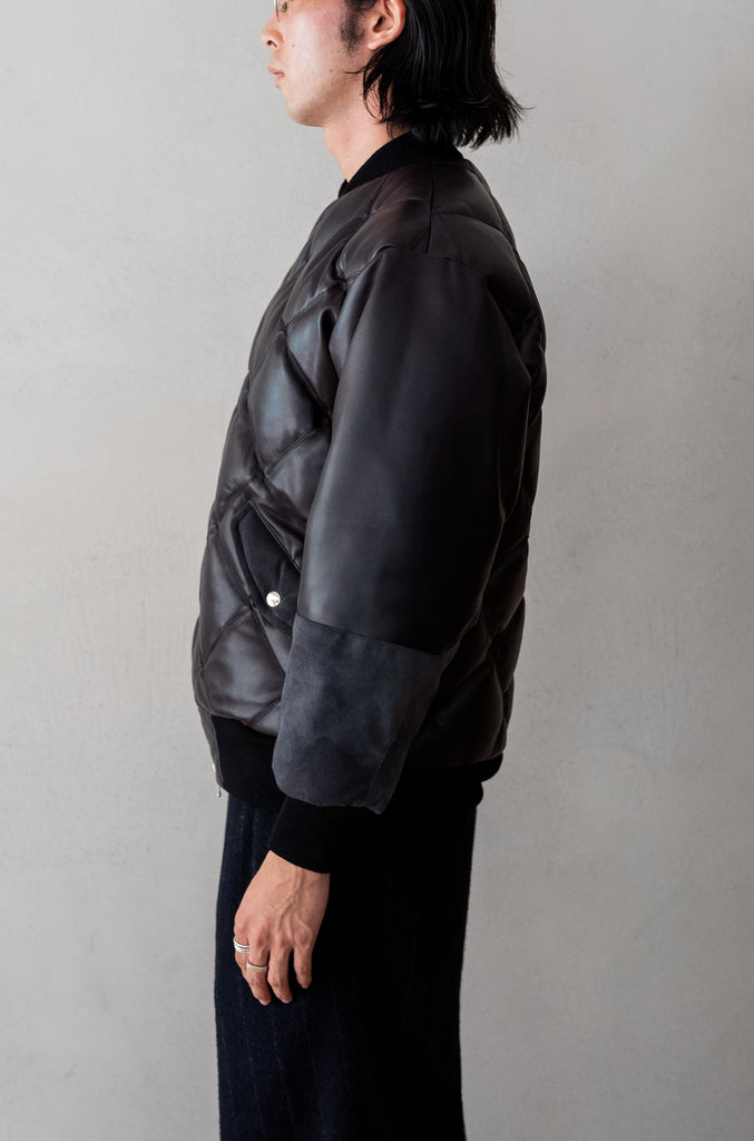 Sheep Skin Quilted Down Jacket