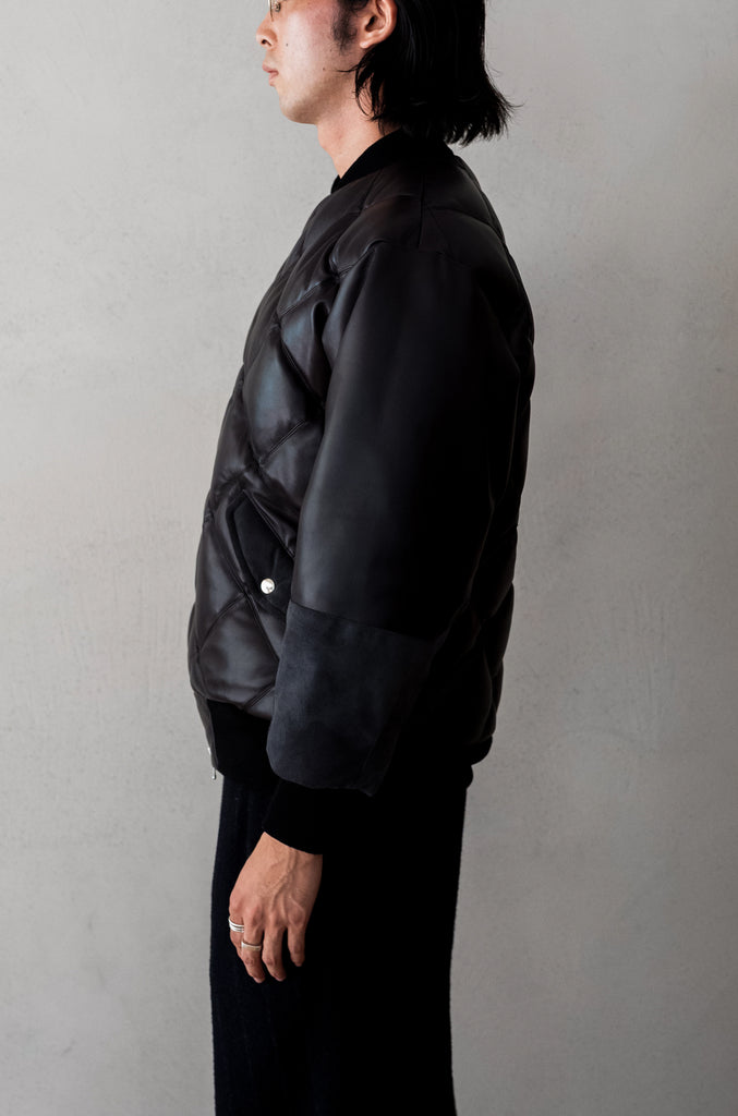 Sheep Skin Quilted Down Jacket