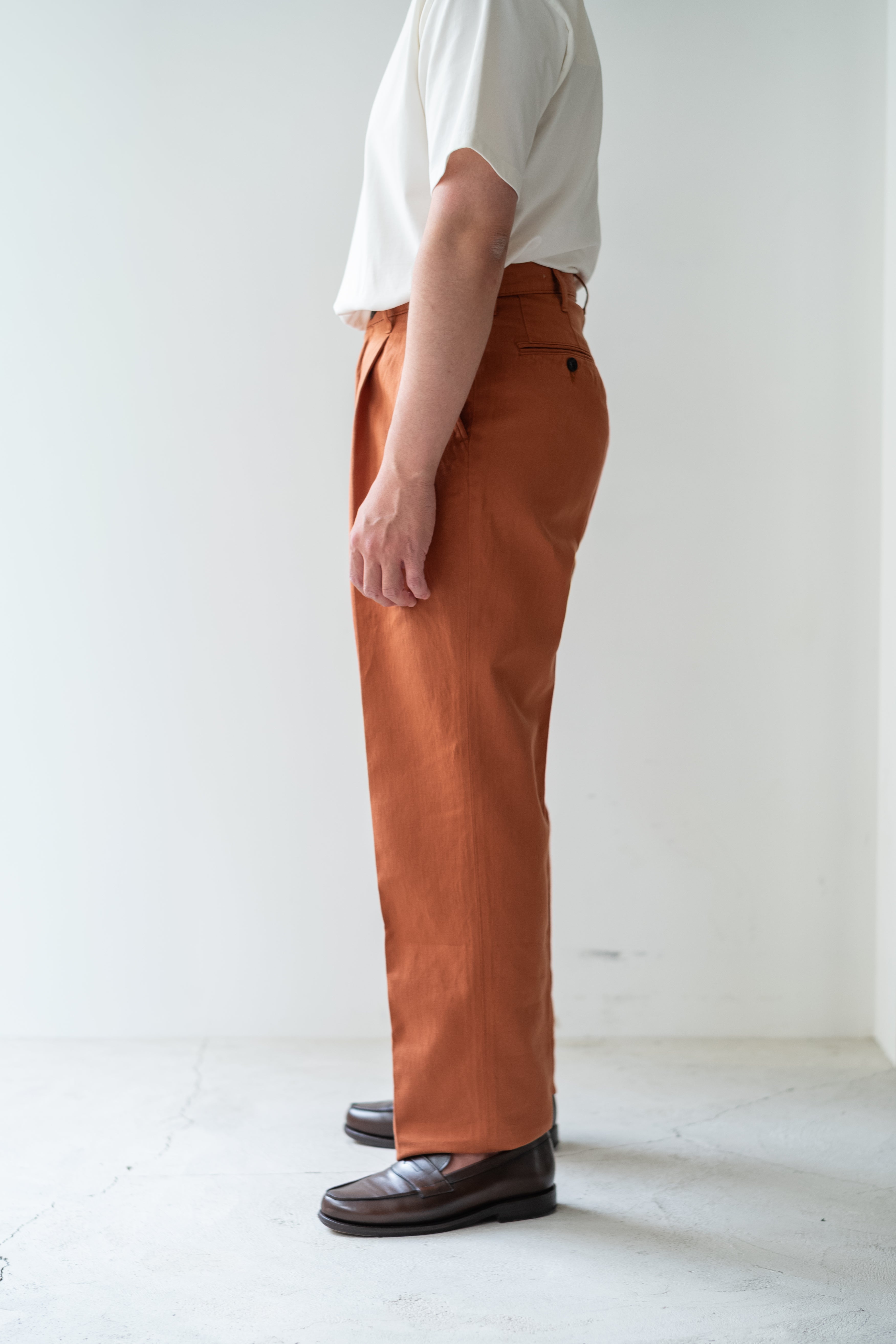 Satin Herringbone Trousers 〔SIERRA〕