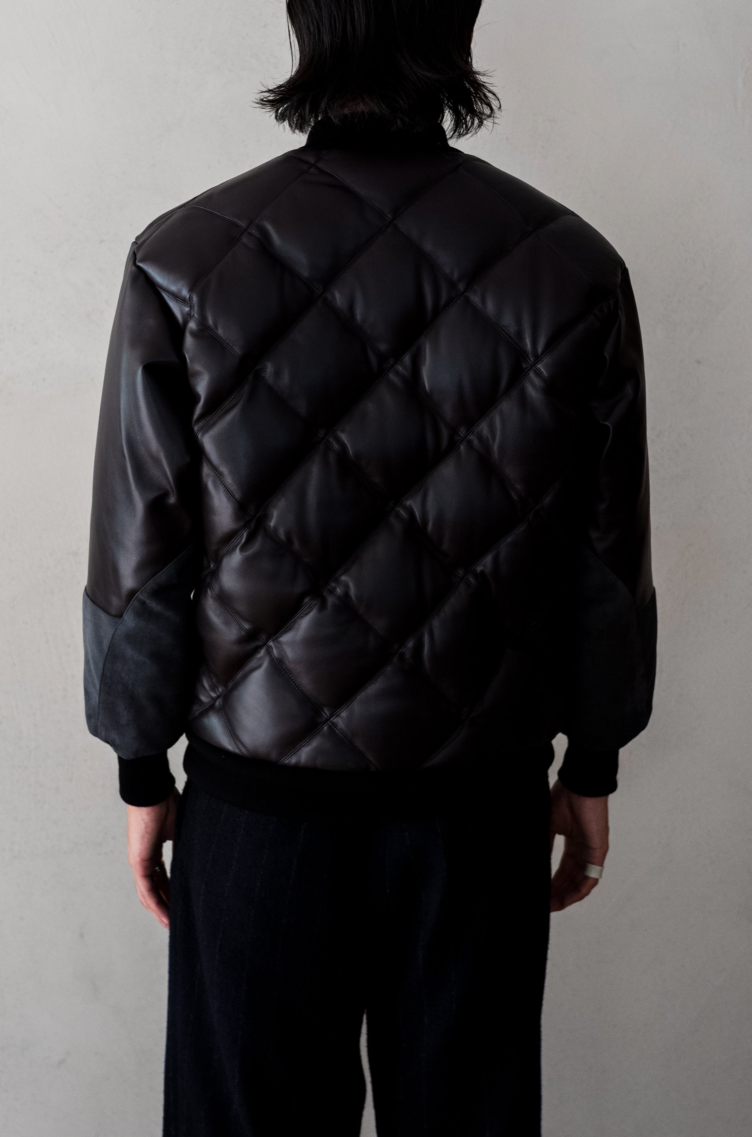 Sheep Skin Quilted Down Jacket | cliché