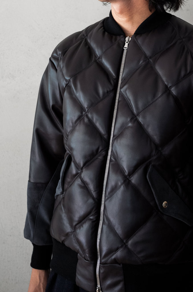 Sheep Skin Quilted Down Jacket