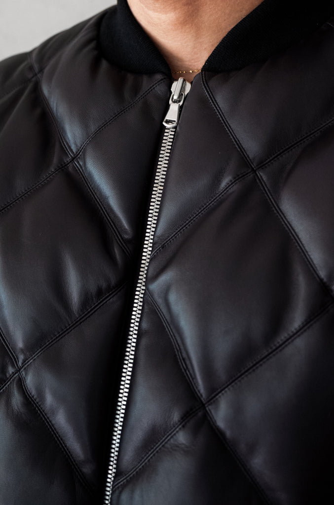 Sheep Skin Quilted Down Jacket