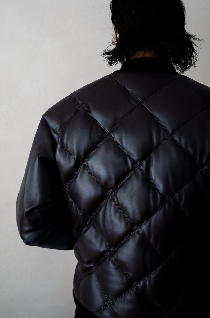 Sheep Skin Quilted Down Jacket