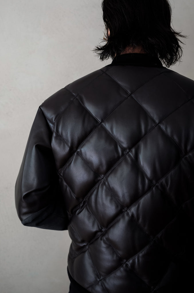 Sheep Skin Quilted Down Jacket