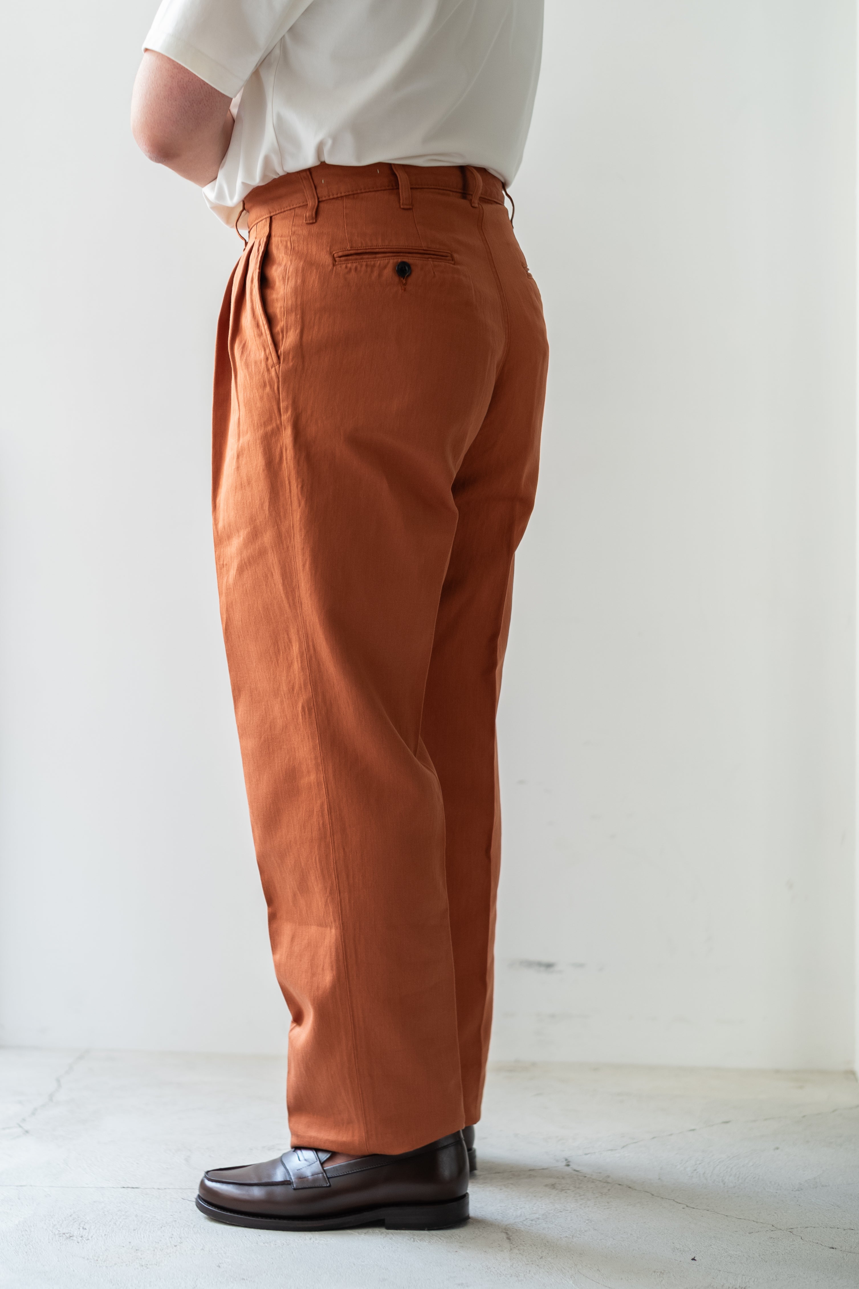 Satin Herringbone Trousers 〔SIERRA〕