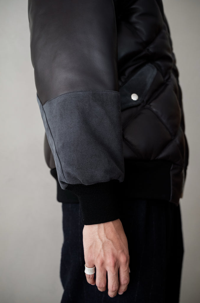 Sheep Skin Quilted Down Jacket